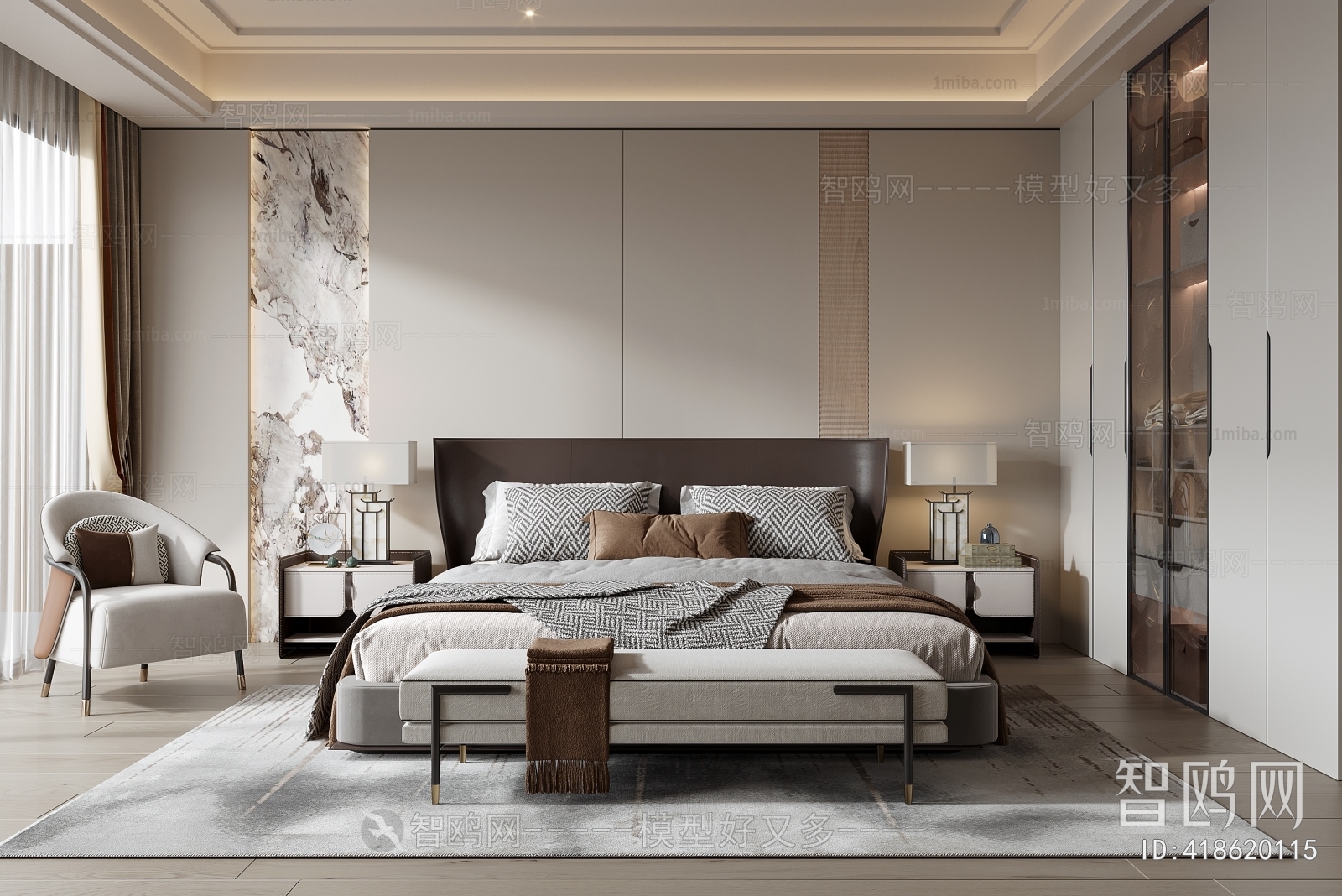 New Chinese Style Bedroom