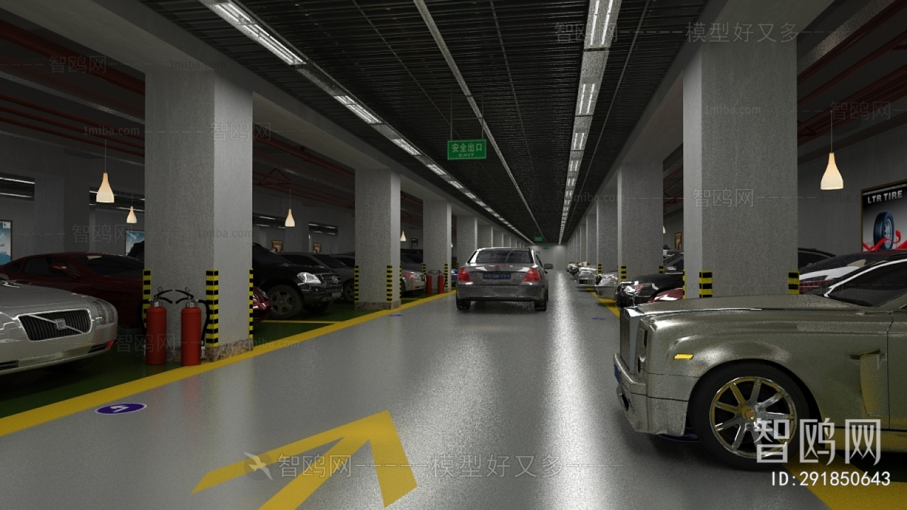 Modern Underground Parking Lot