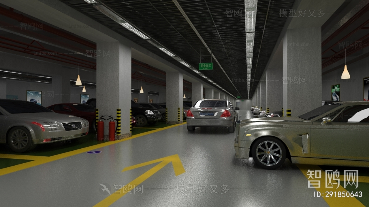 Modern Underground Parking Lot