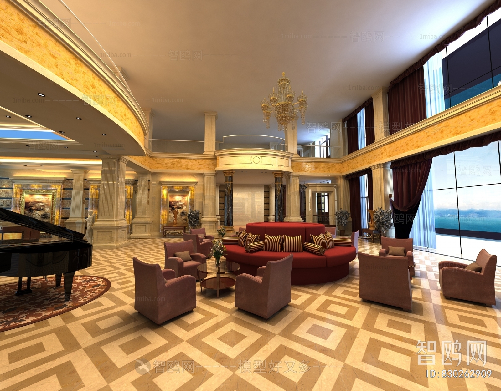 Simple European Style Lobby Hall