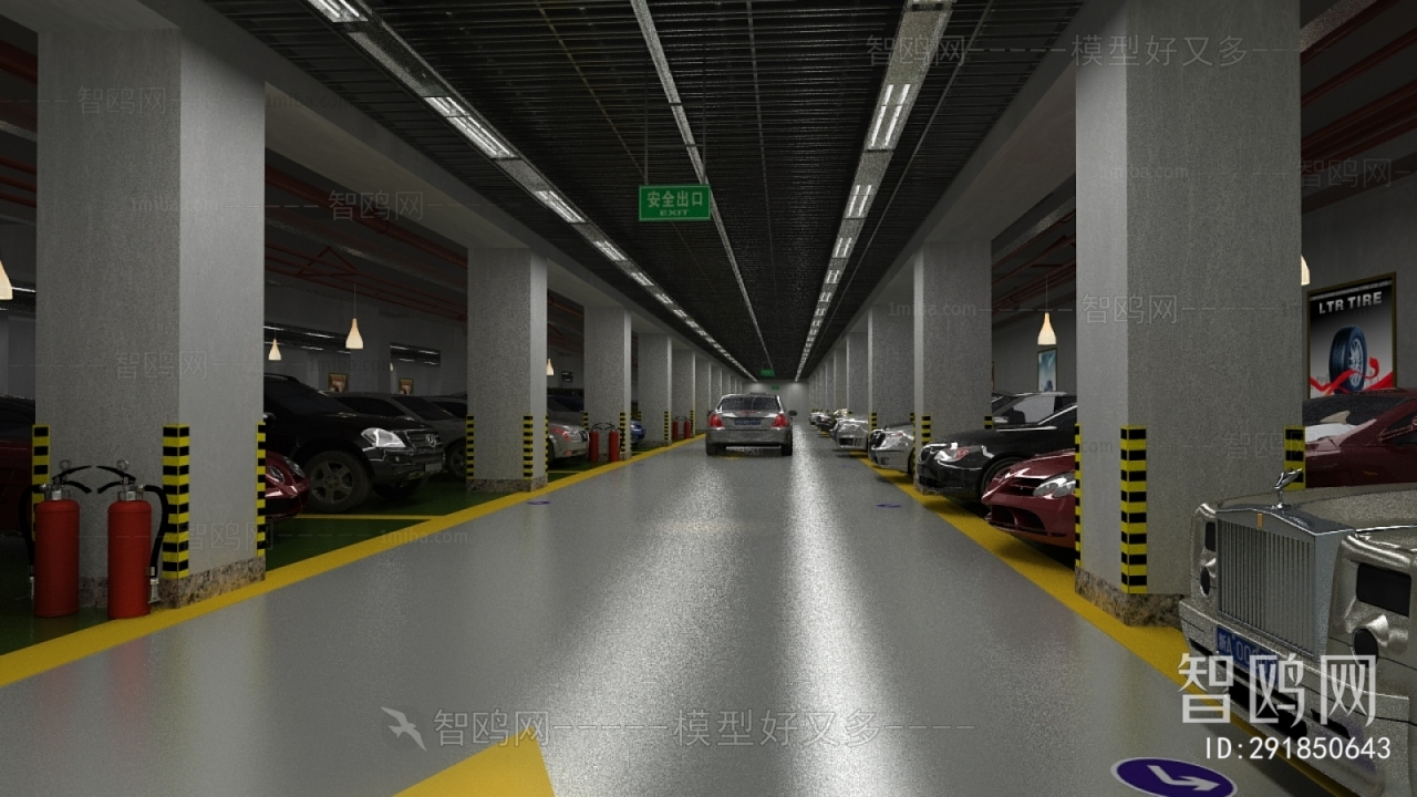 Modern Underground Parking Lot