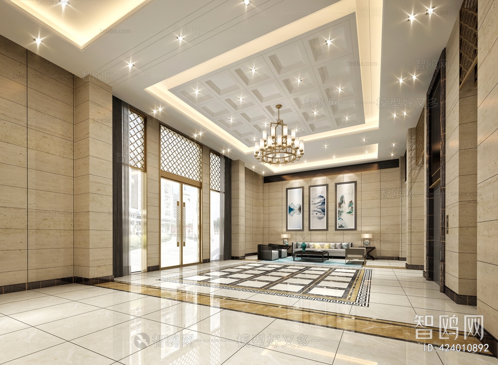 New Chinese Style Lobby Hall