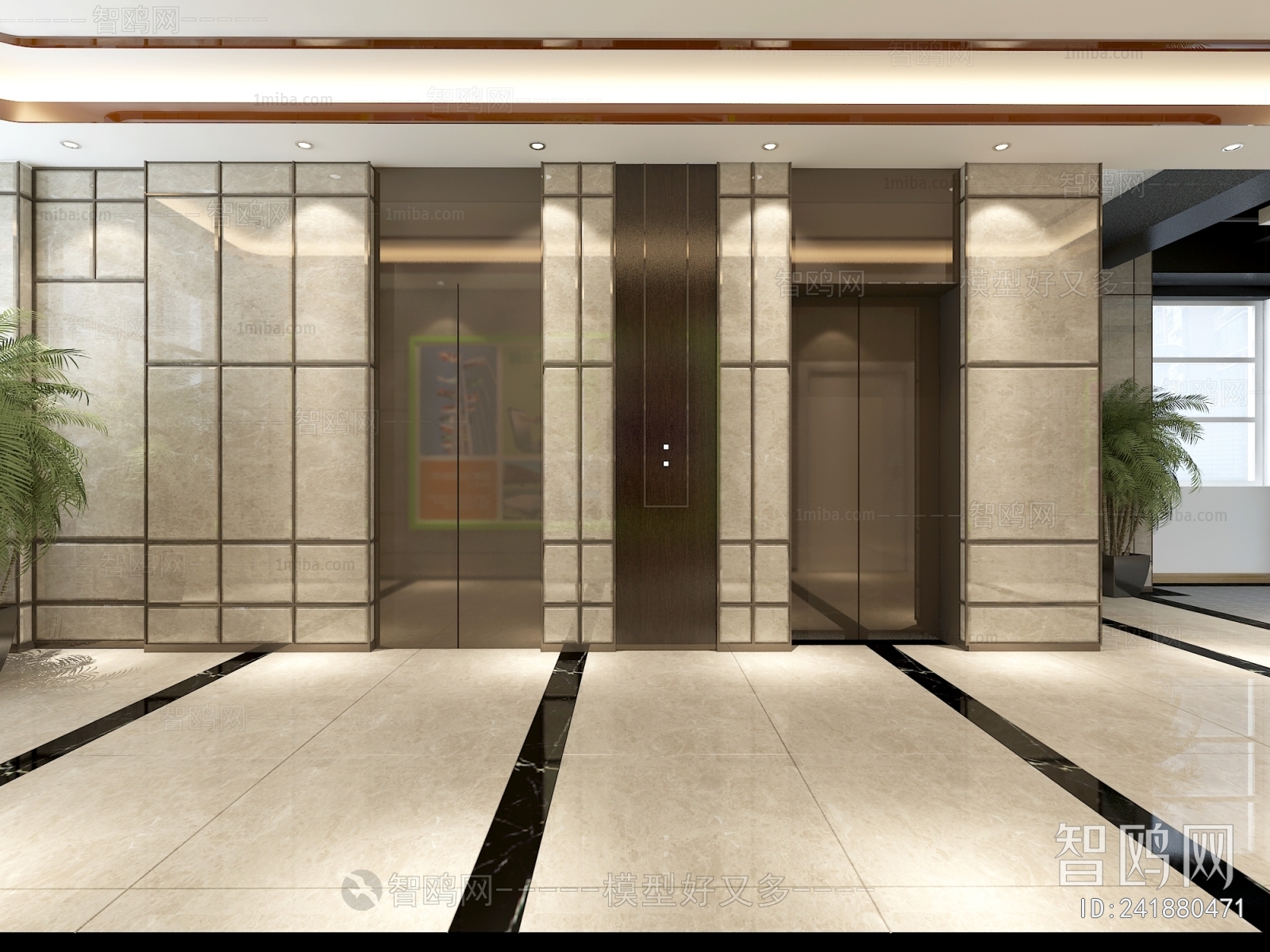 Modern Office Elevator Hall