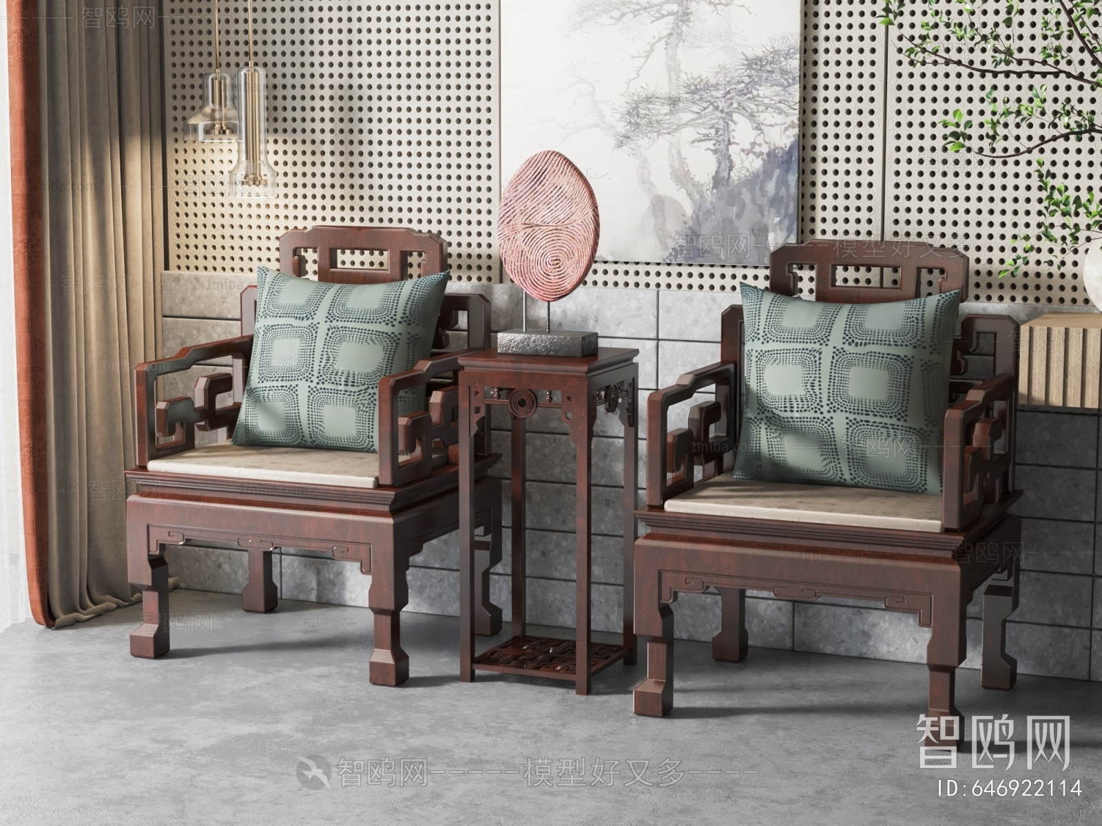 Chinese Style Single Sofa