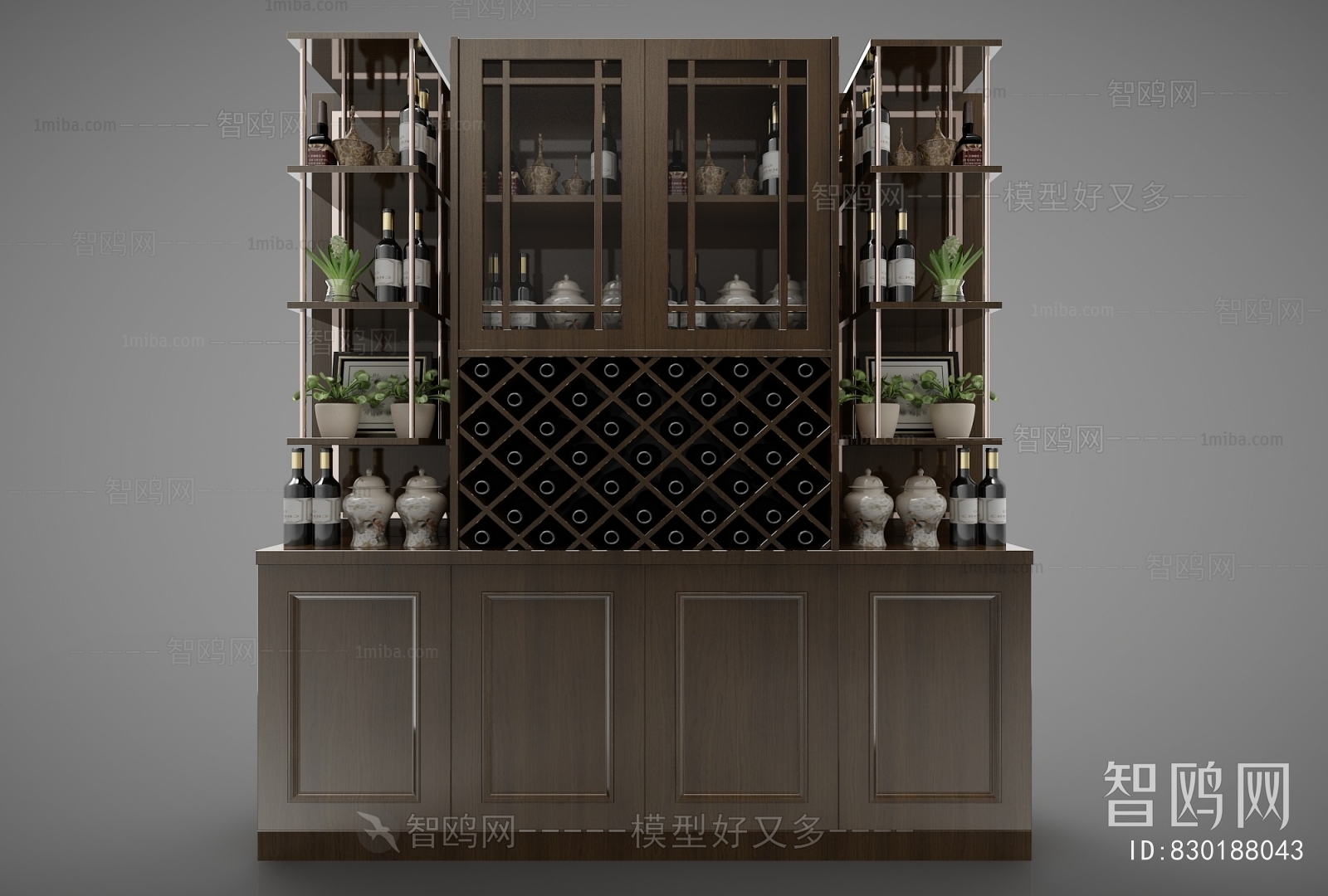 New Chinese Style Wine Cabinet