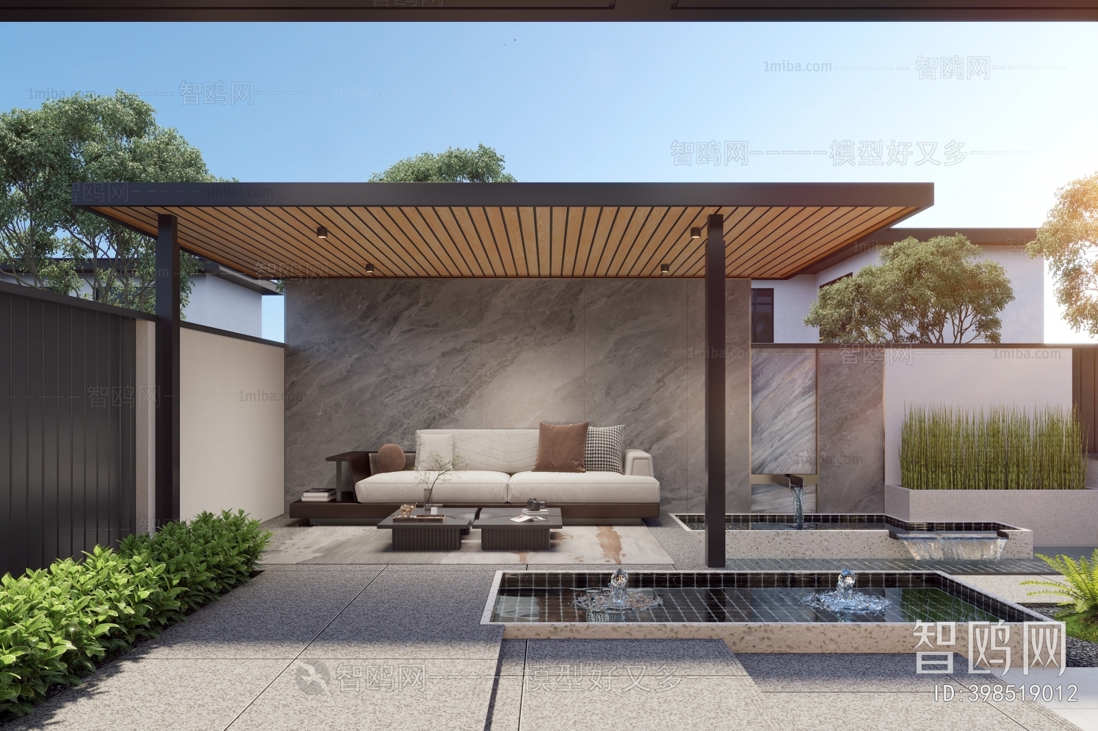 Modern Courtyard/landscape