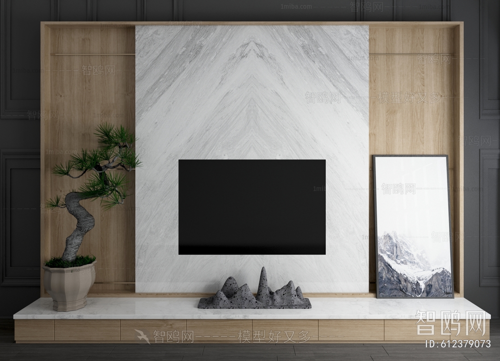 New Chinese Style TV Wall