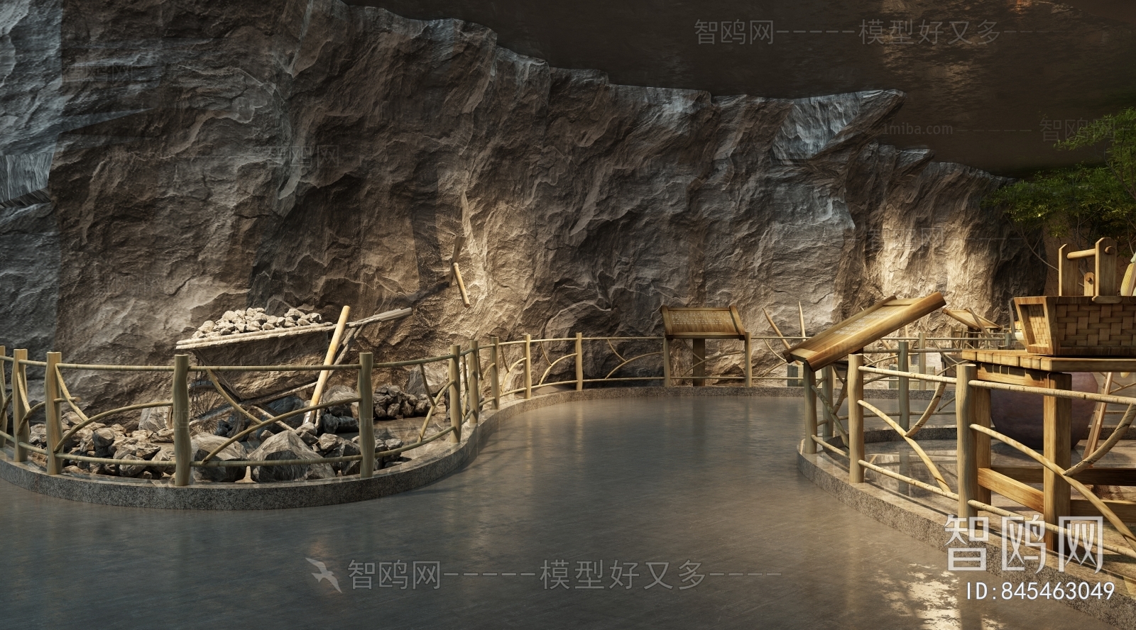 中式矿洞场景