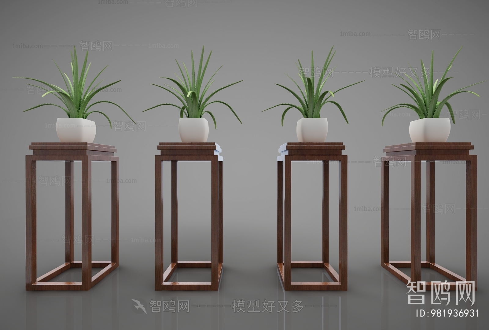 New Chinese Style Potted Green Plant