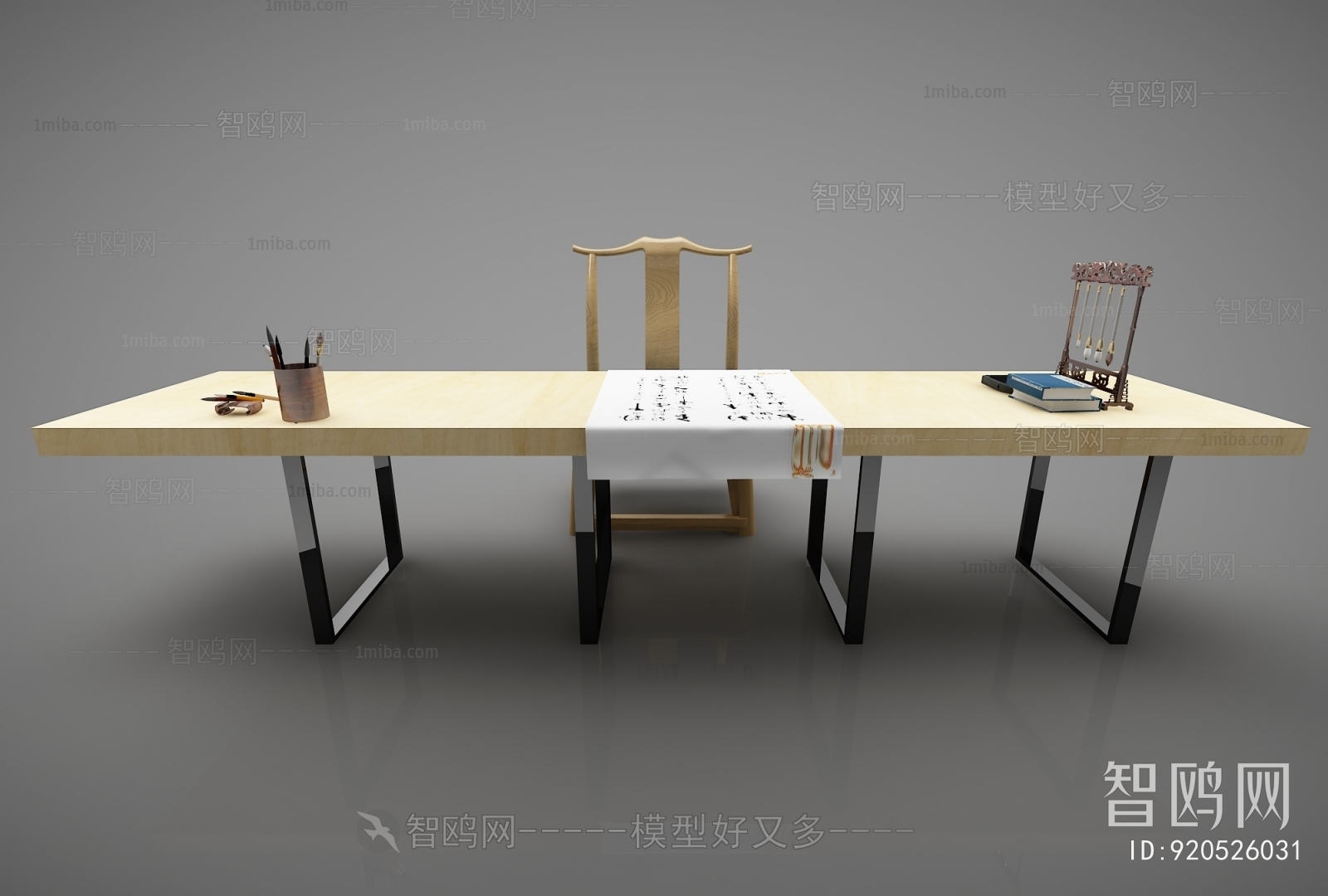 New Chinese Style Computer Desk And Chair