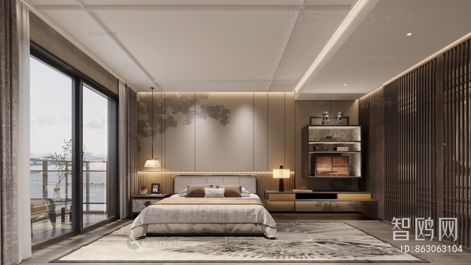 New Chinese Style Bedroom