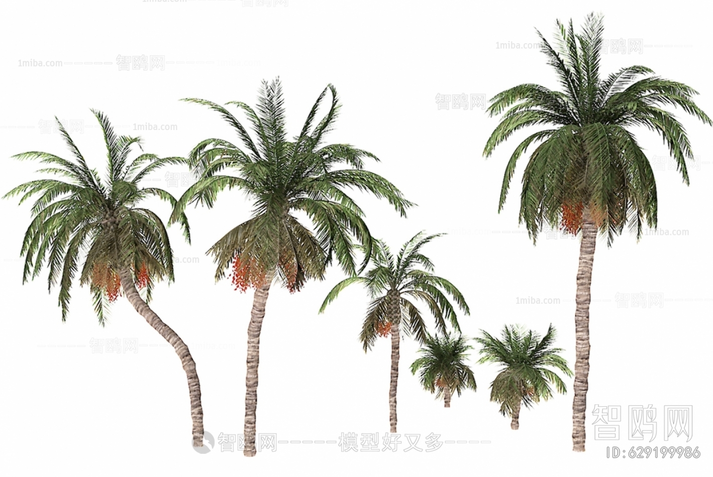 现代椰子树组合