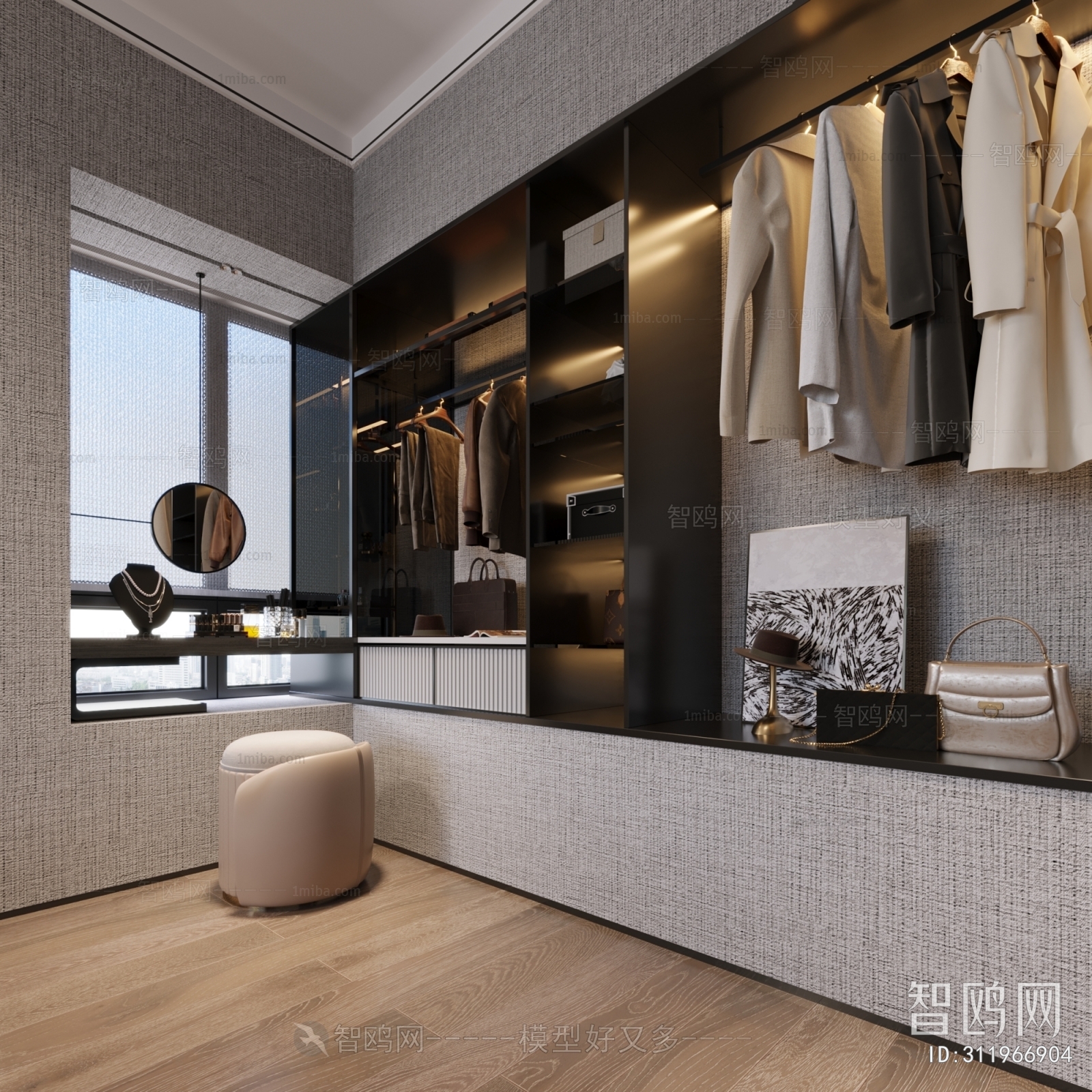 Modern Clothes Storage Area