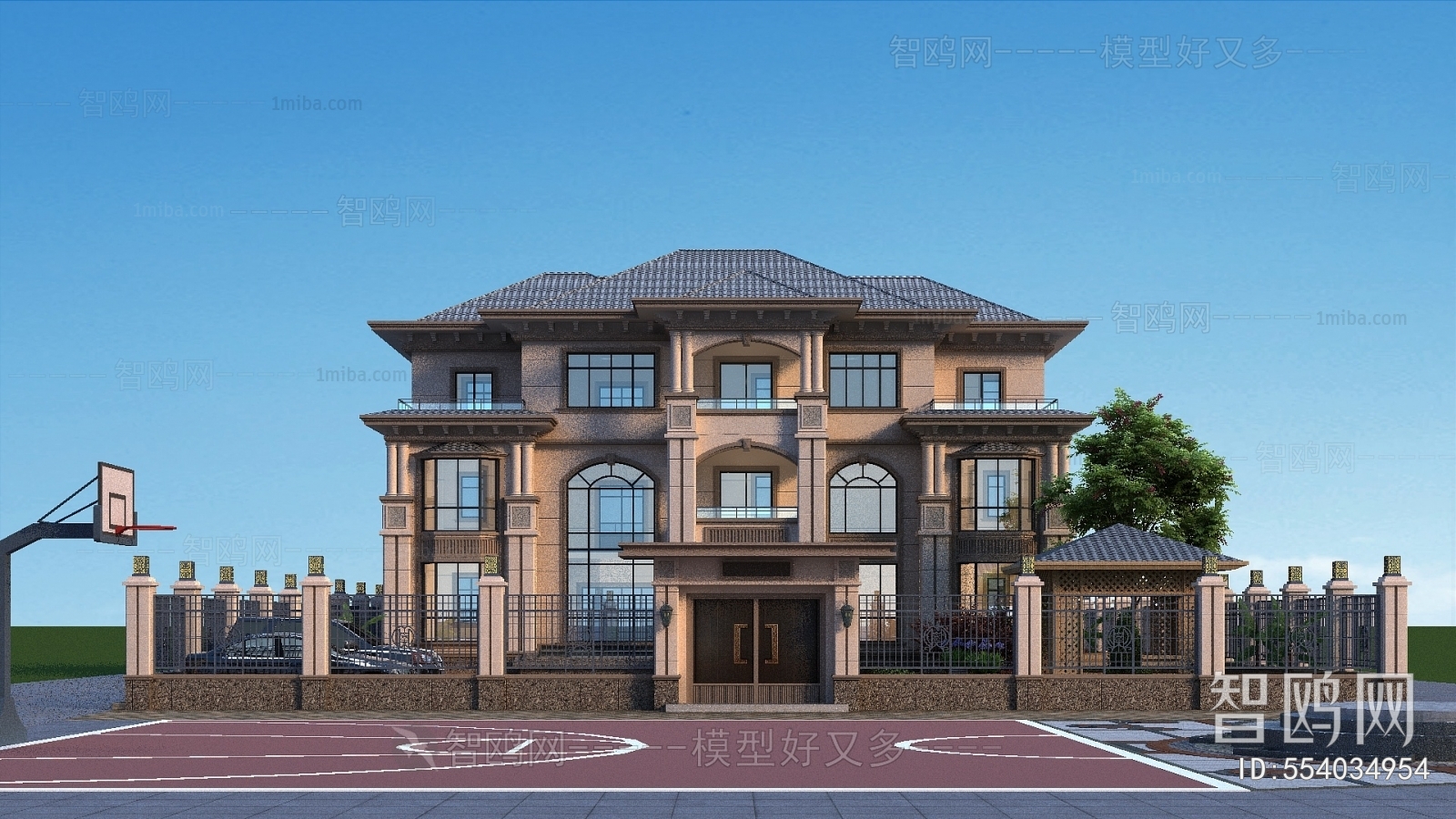 New Chinese Style Villa Appearance