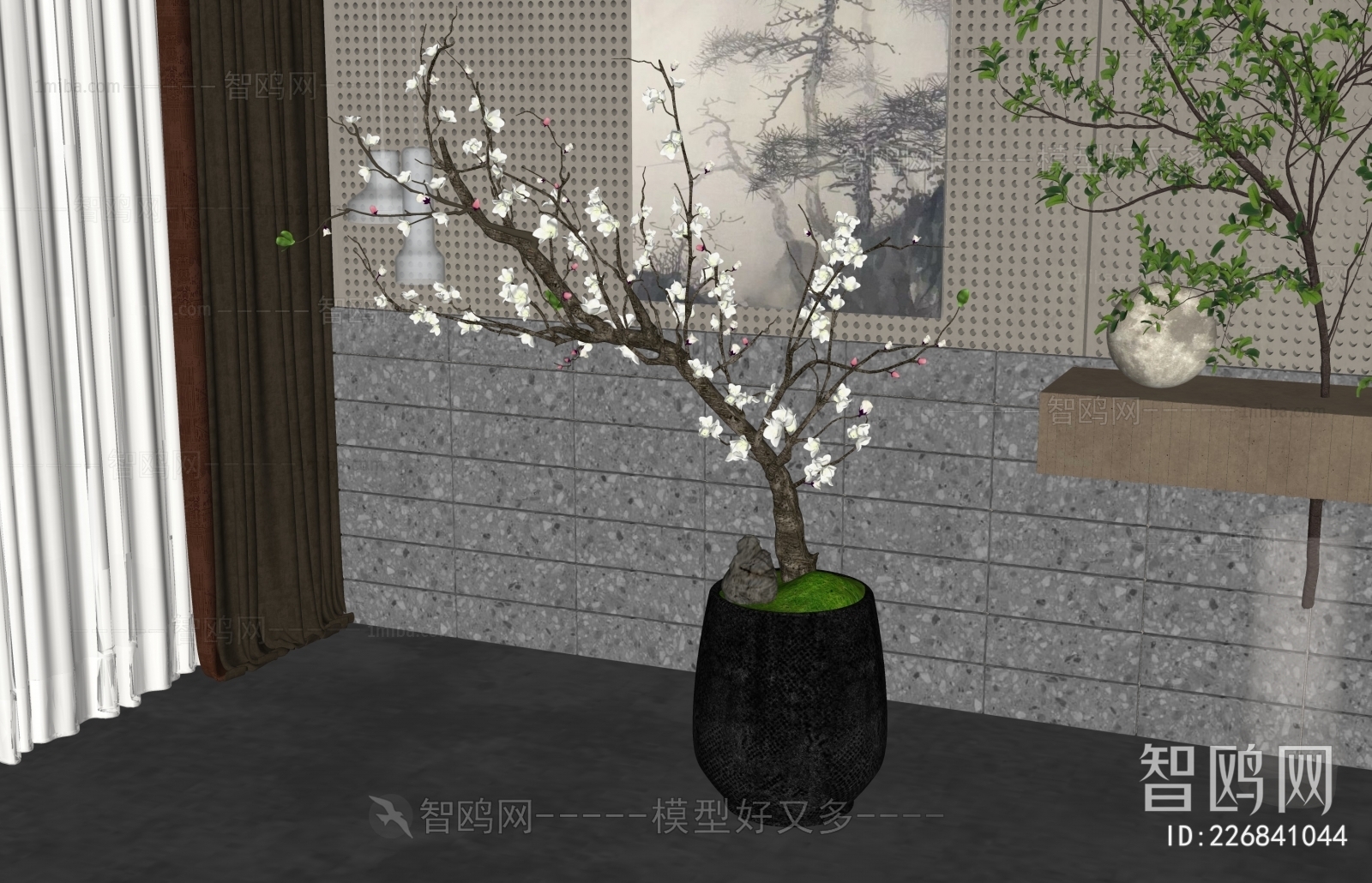 New Chinese Style Potted Green Plant