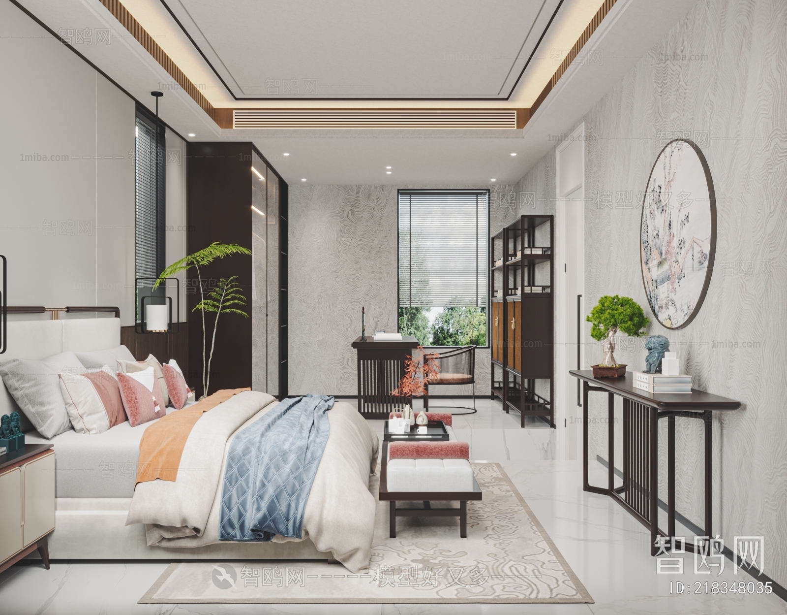 New Chinese Style Bedroom