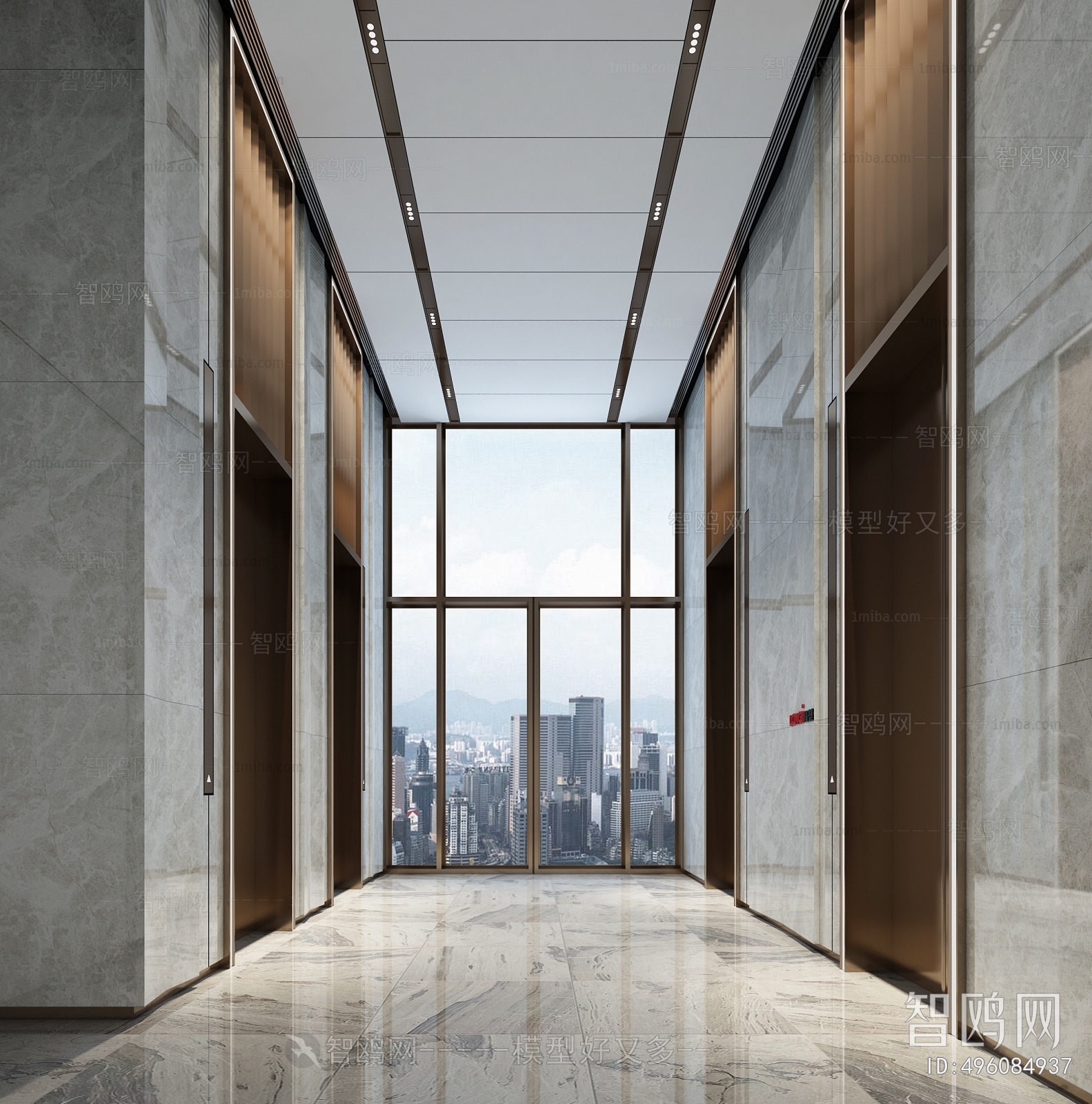 Modern Office Elevator Hall