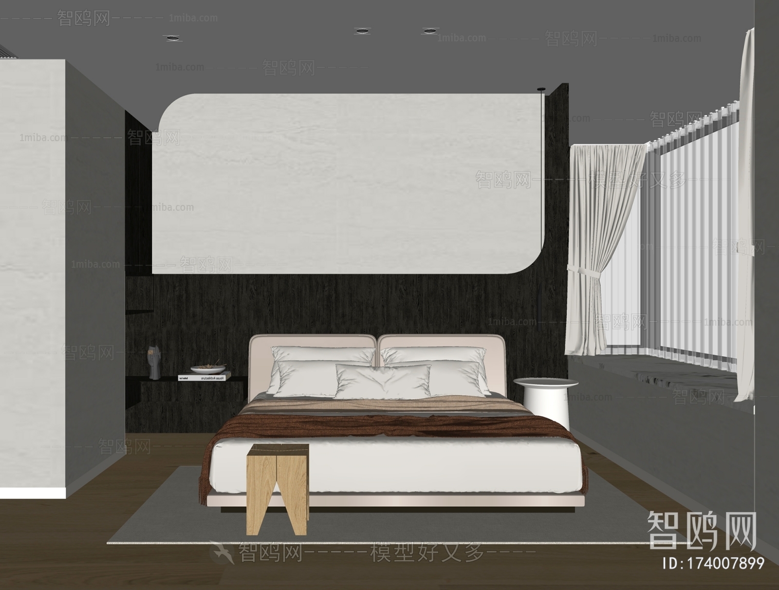 Modern Wabi-sabi Style Bedroom