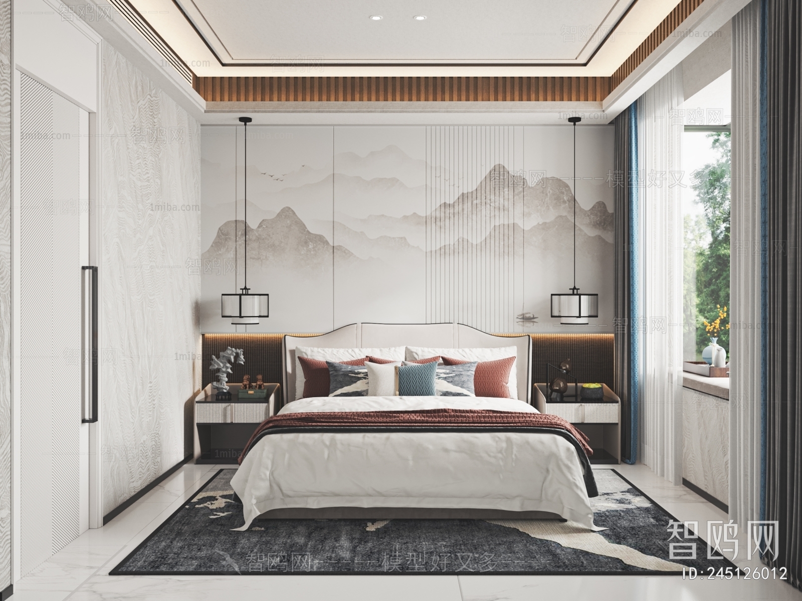 New Chinese Style Bedroom