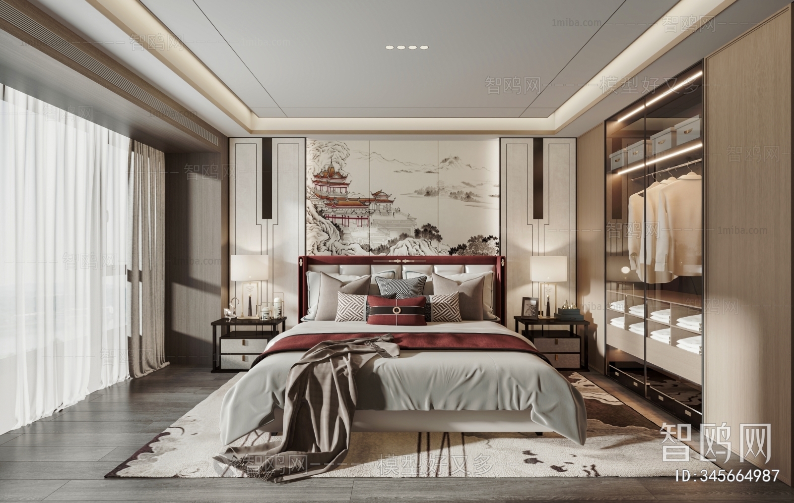 New Chinese Style Bedroom