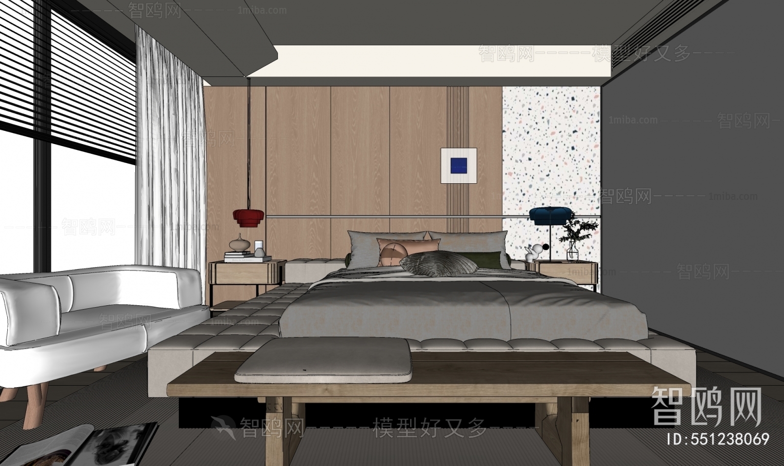 Modern Wabi-sabi Style Bedroom