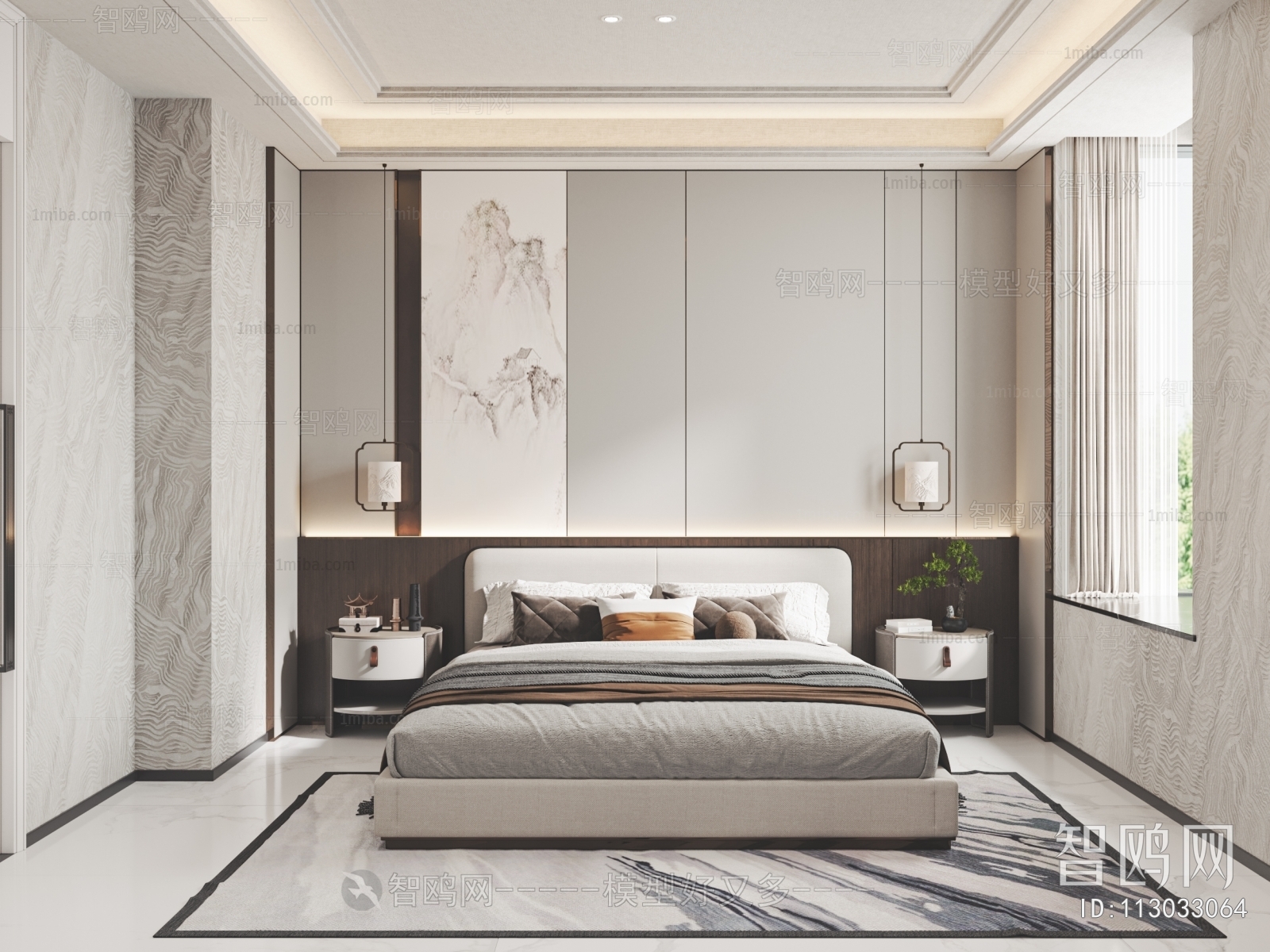 New Chinese Style Bedroom