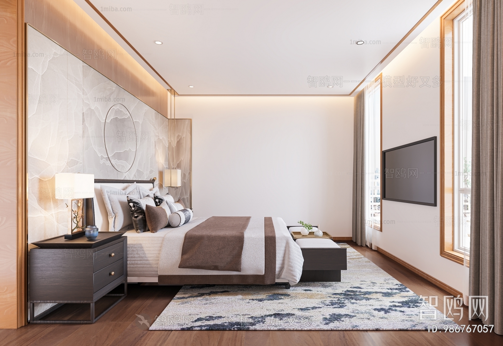 New Chinese Style Bedroom