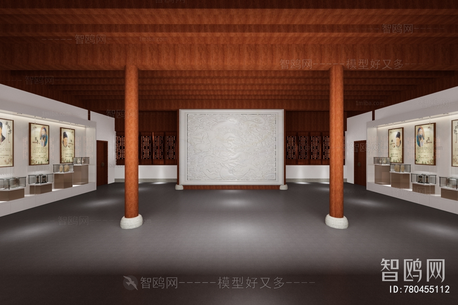 中式书法字画展厅