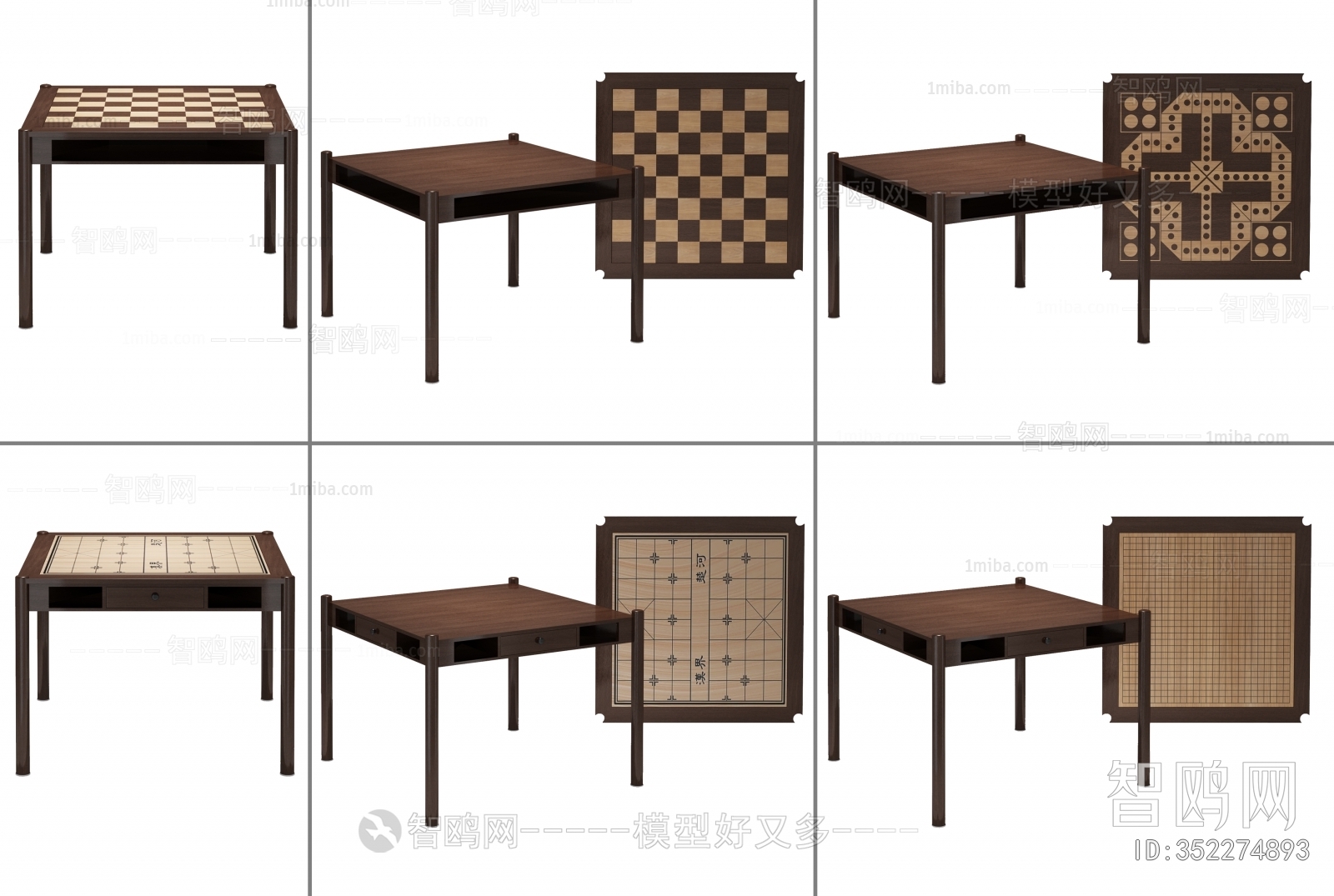 新中式棋牌游戏桌