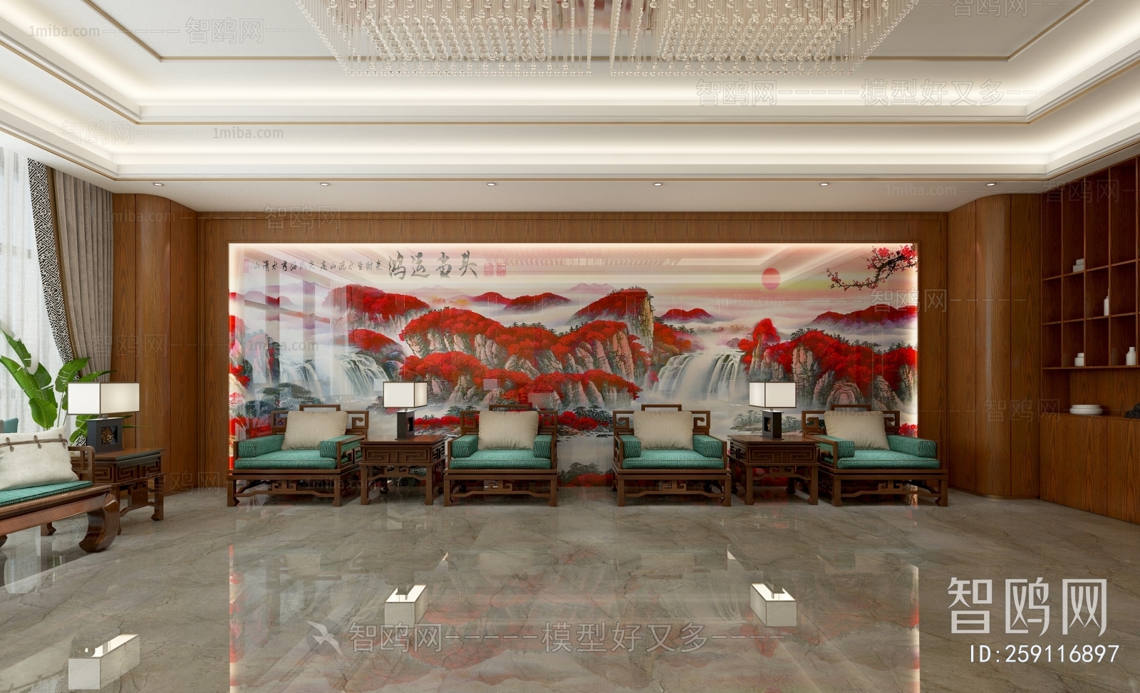 New Chinese Style Reception Room