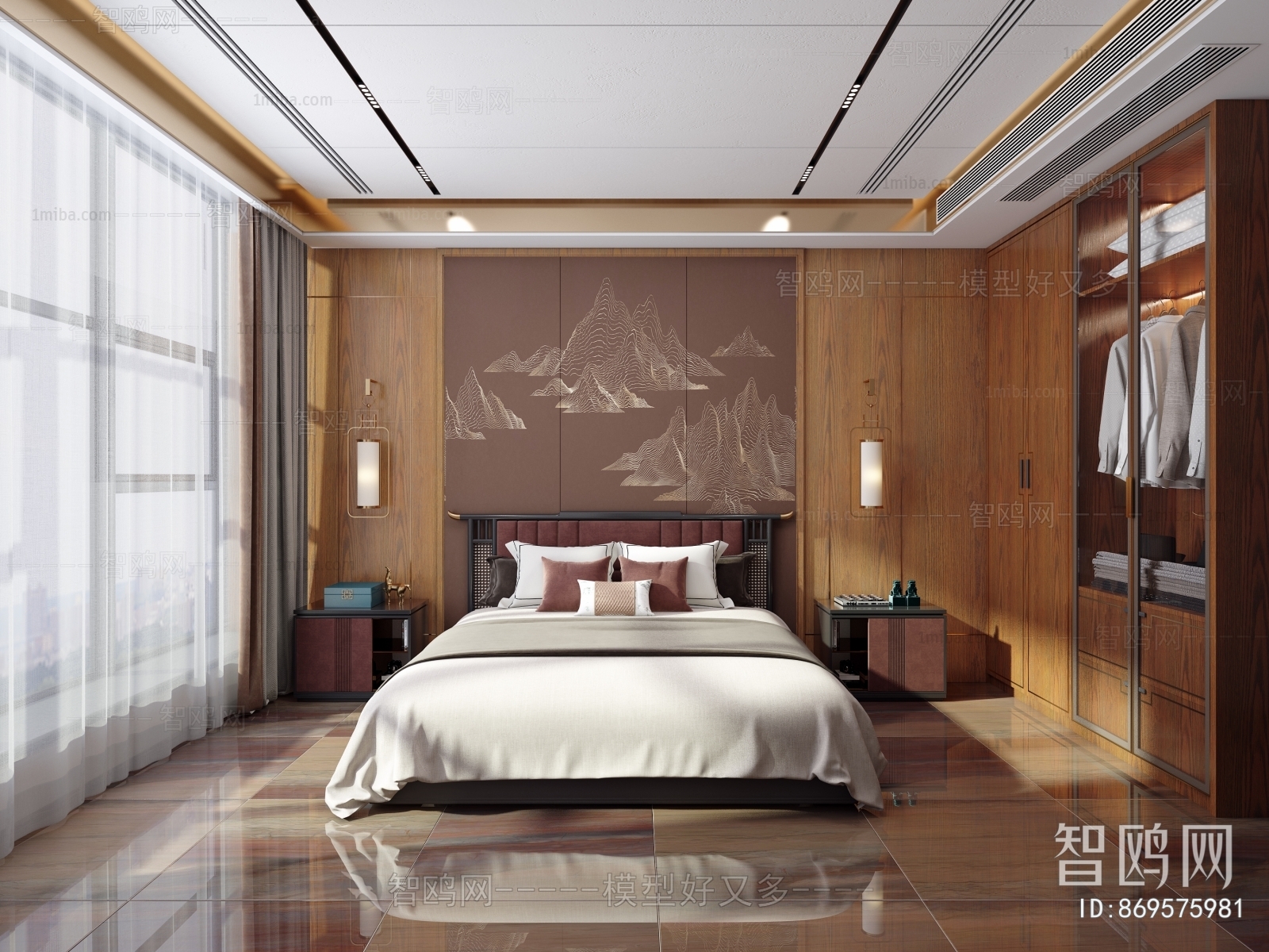 New Chinese Style Bedroom