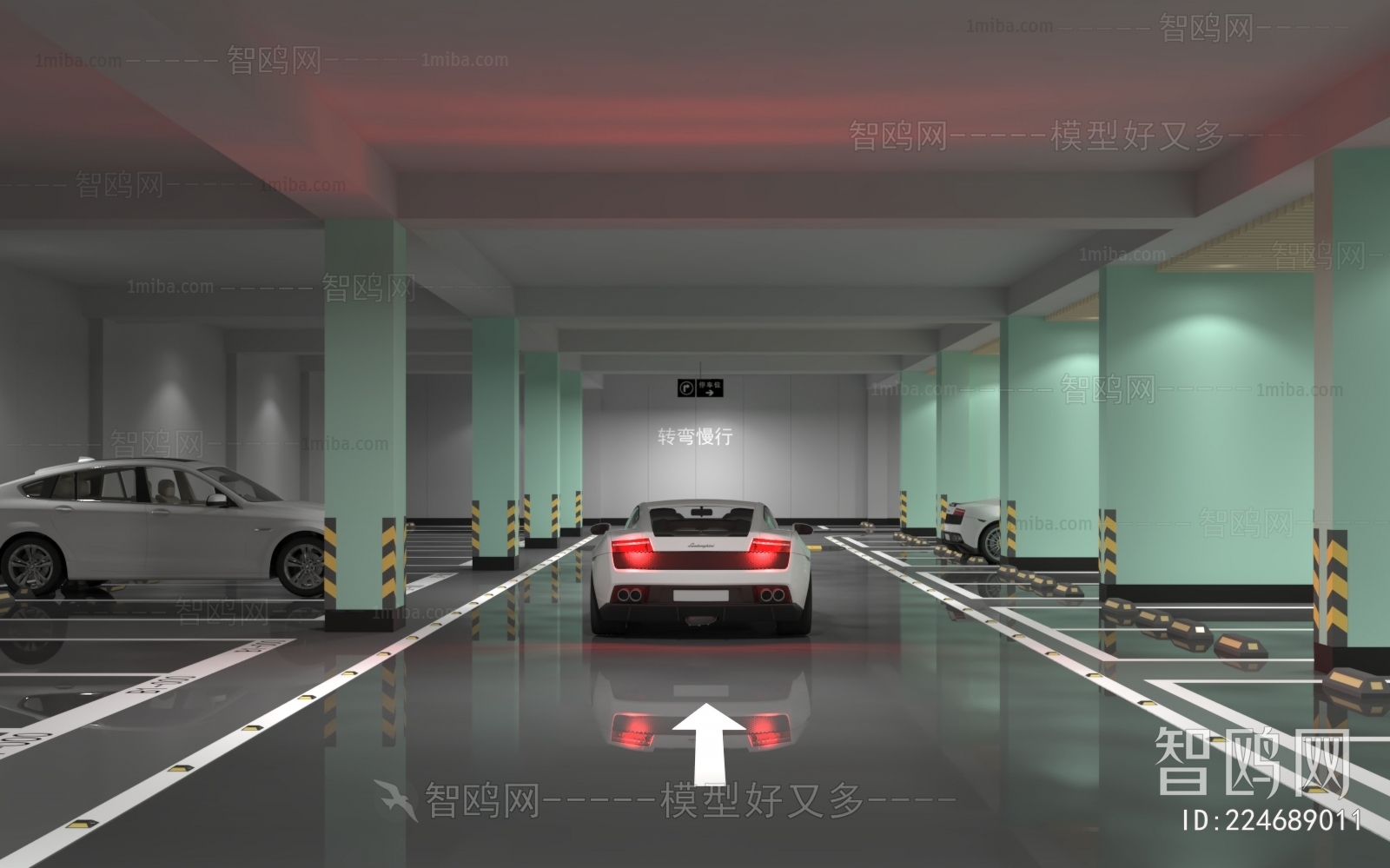 Modern Underground Parking Lot