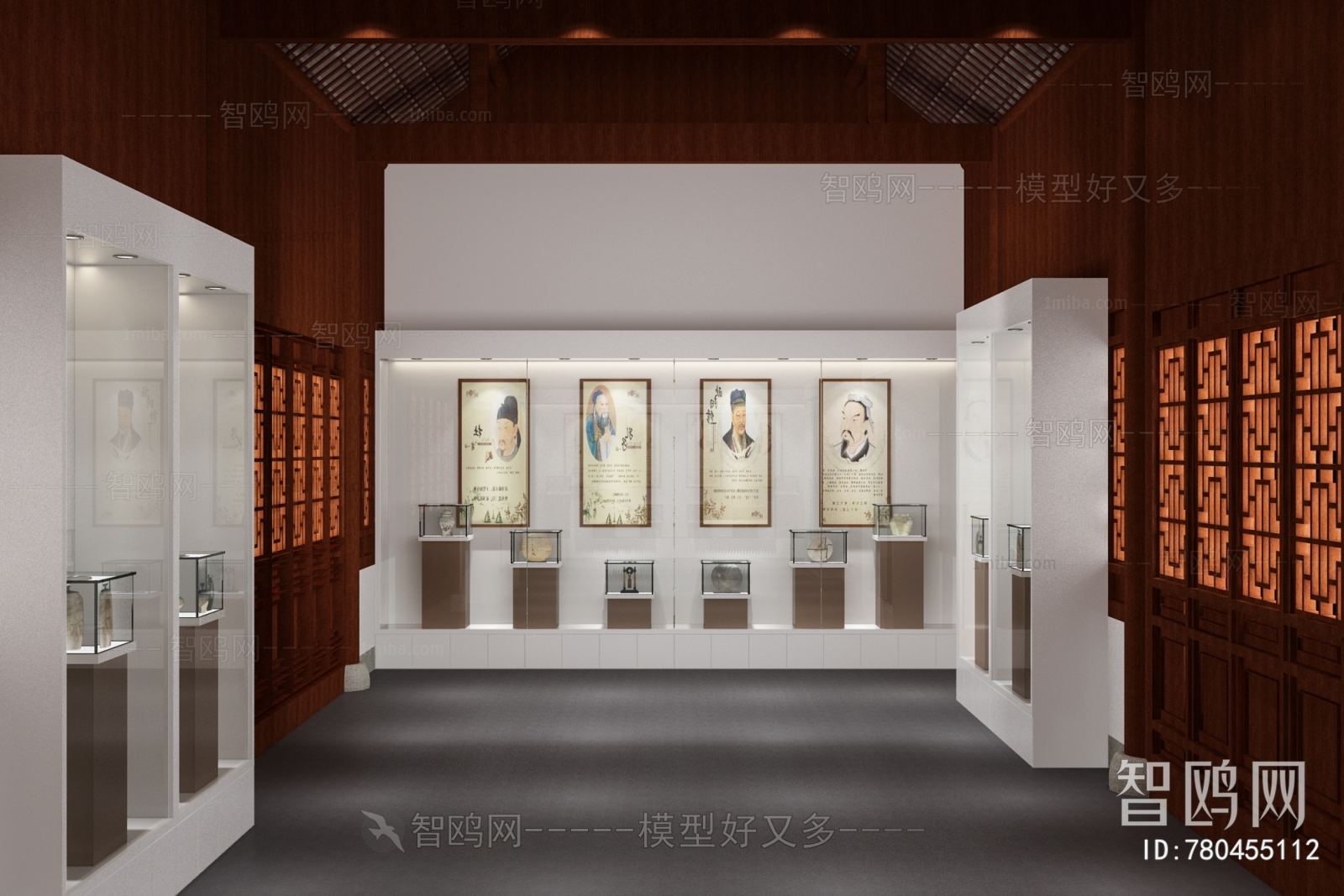 中式书法字画展厅