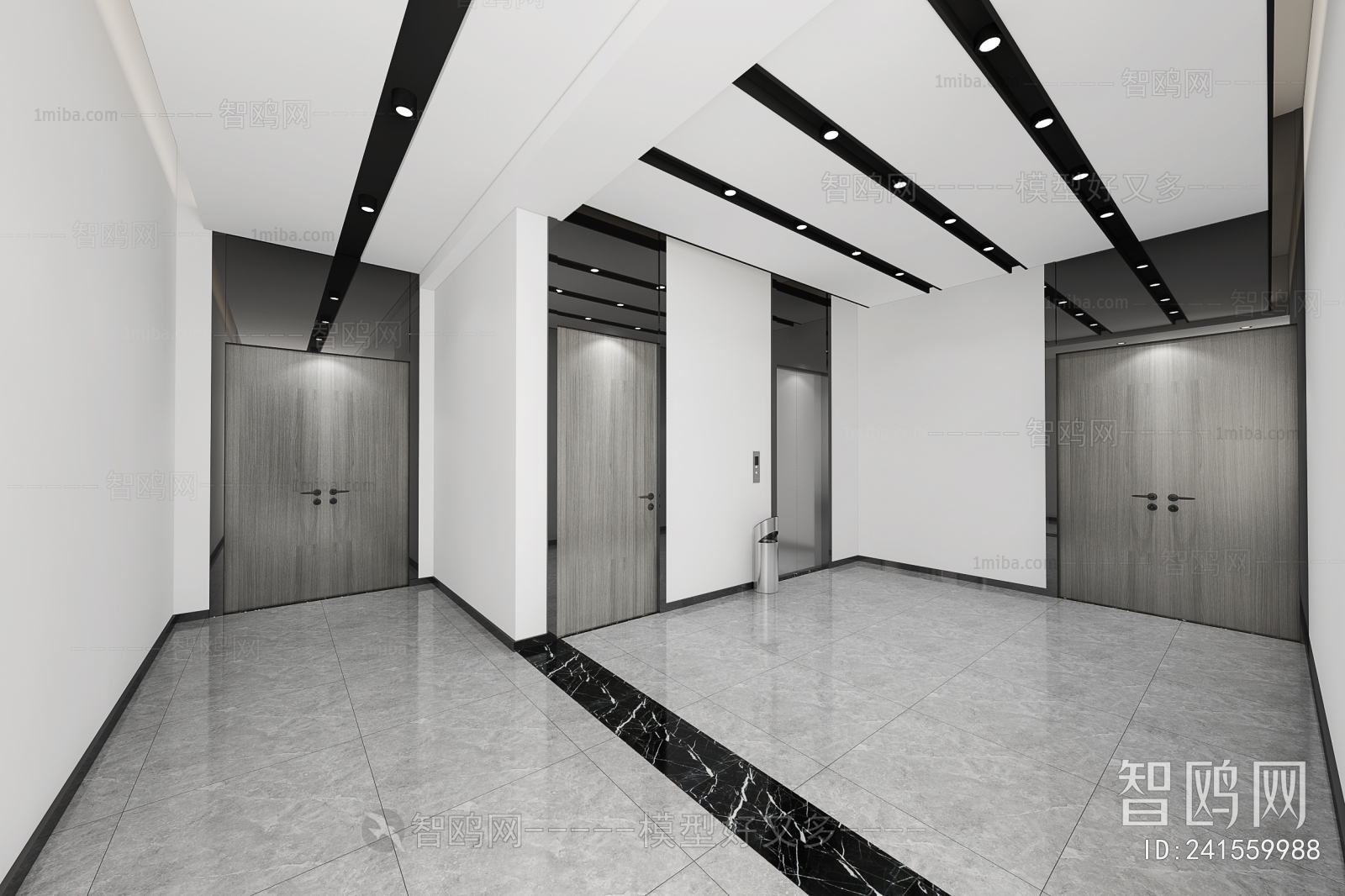 Modern Office Elevator Hall