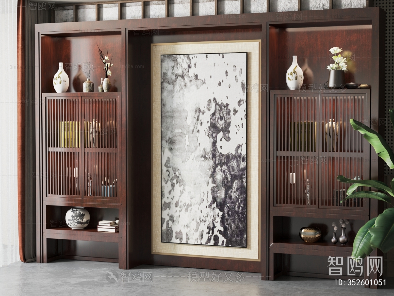 New Chinese Style Decorative Cabinet