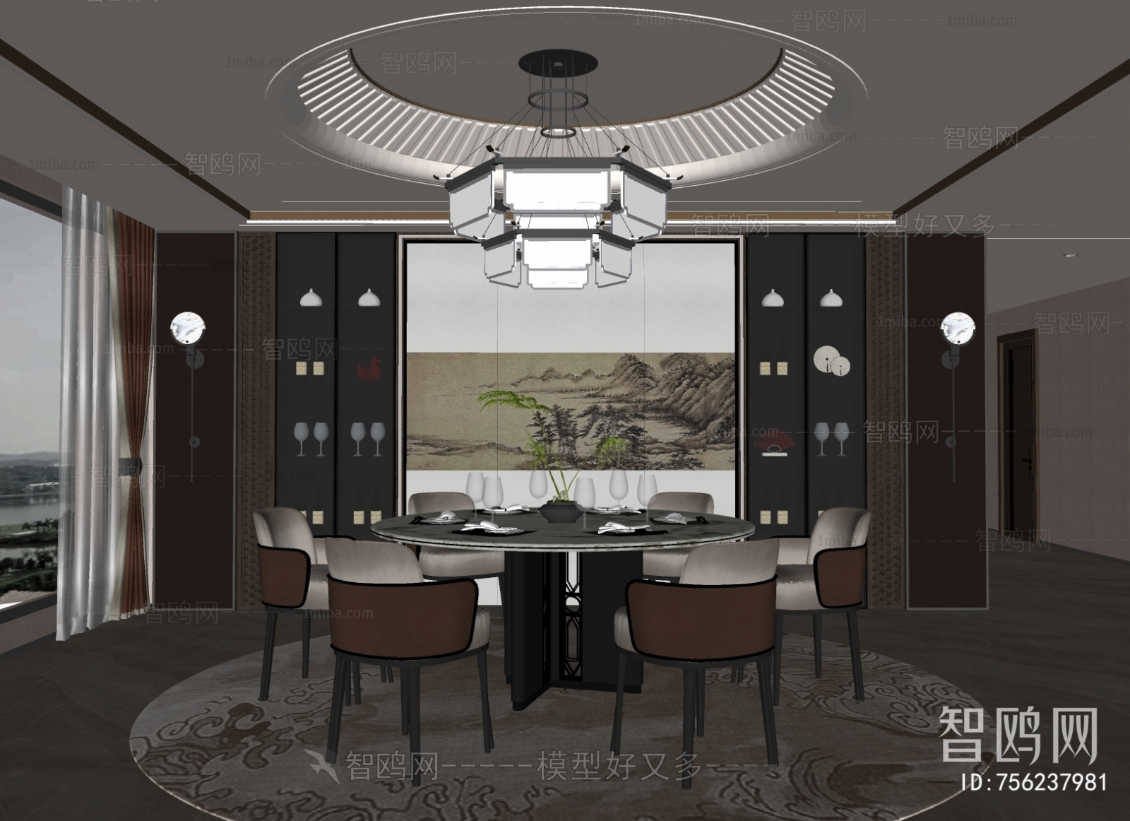 New Chinese Style Dining Room