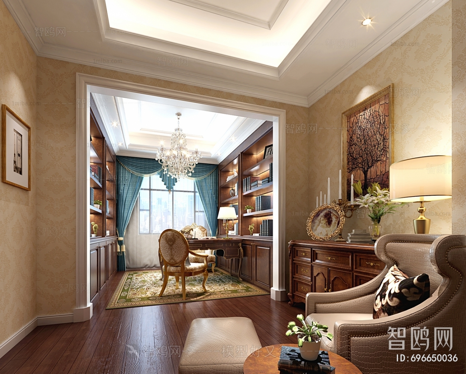 European Style Classical Style Study Space