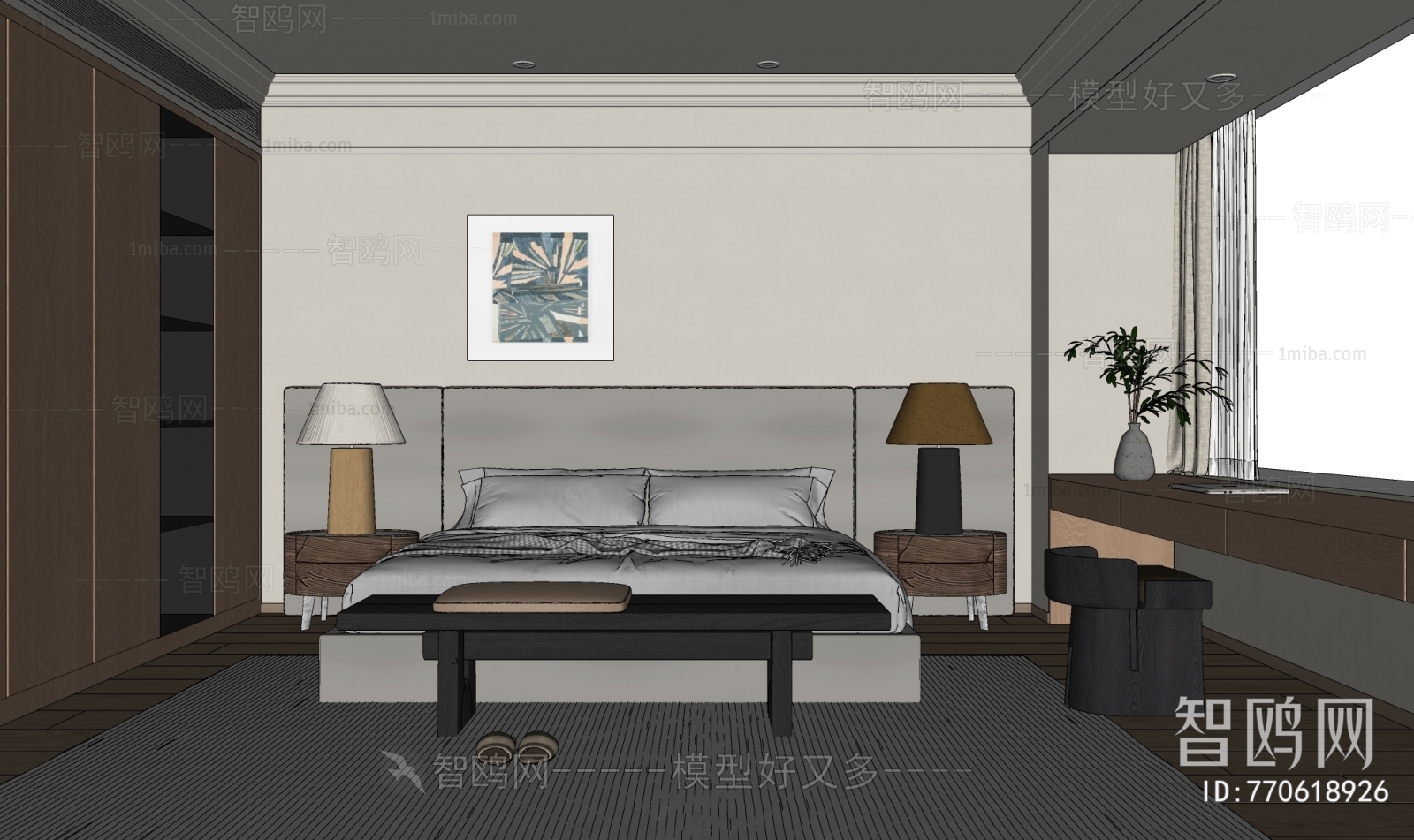 Wabi-sabi Style Bedroom