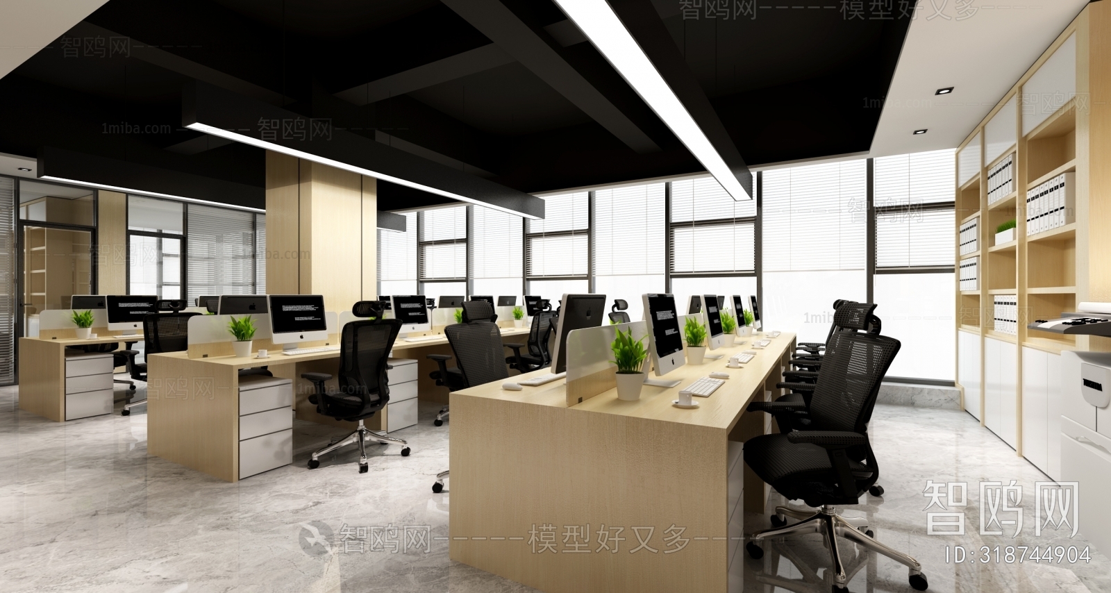 New Chinese Style Staff Area