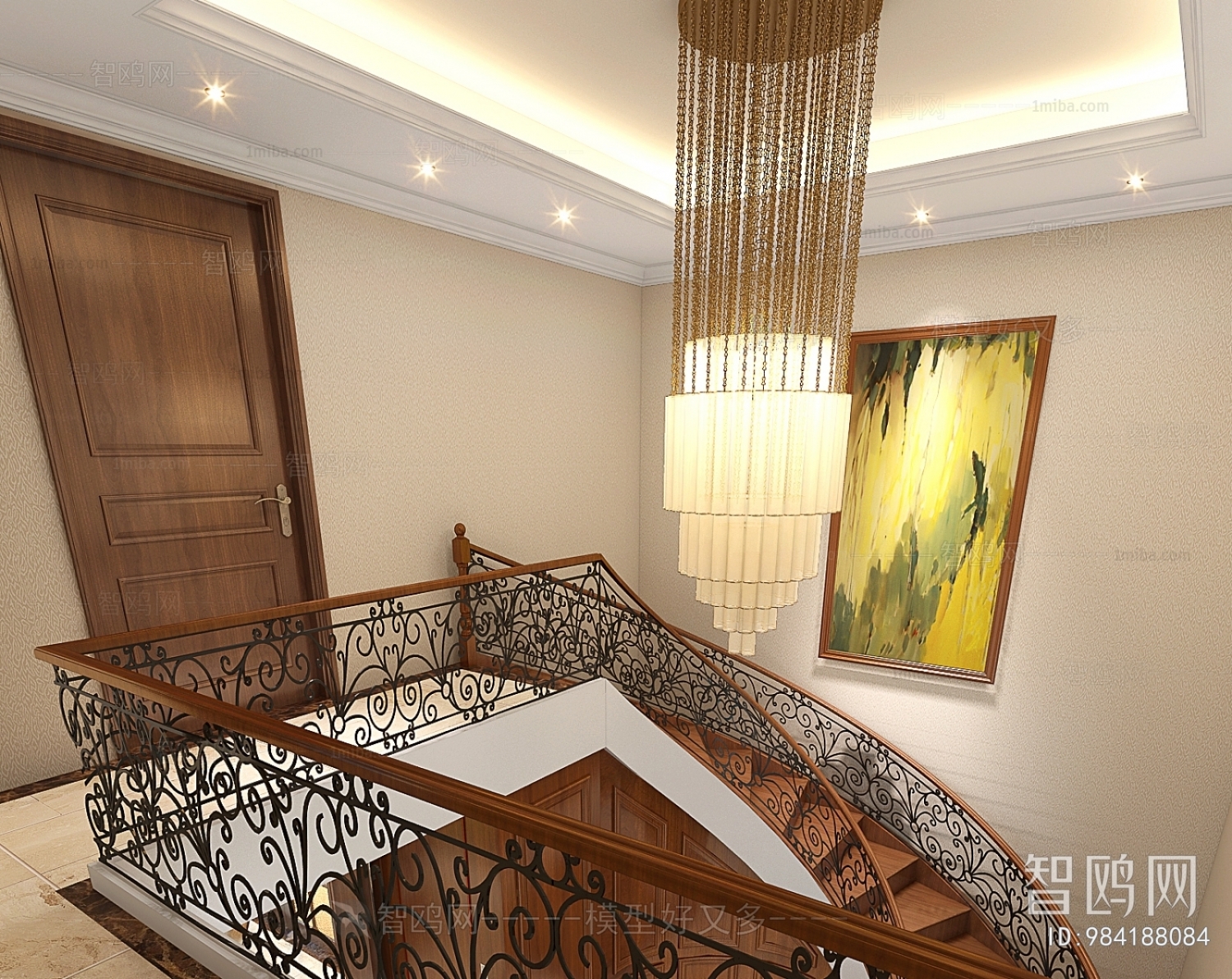 European Style Classical Style Stairwell