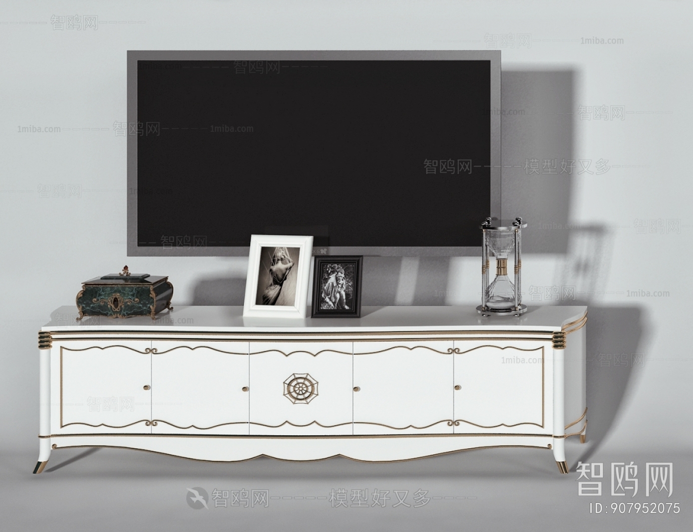 Simple European Style TV Cabinet