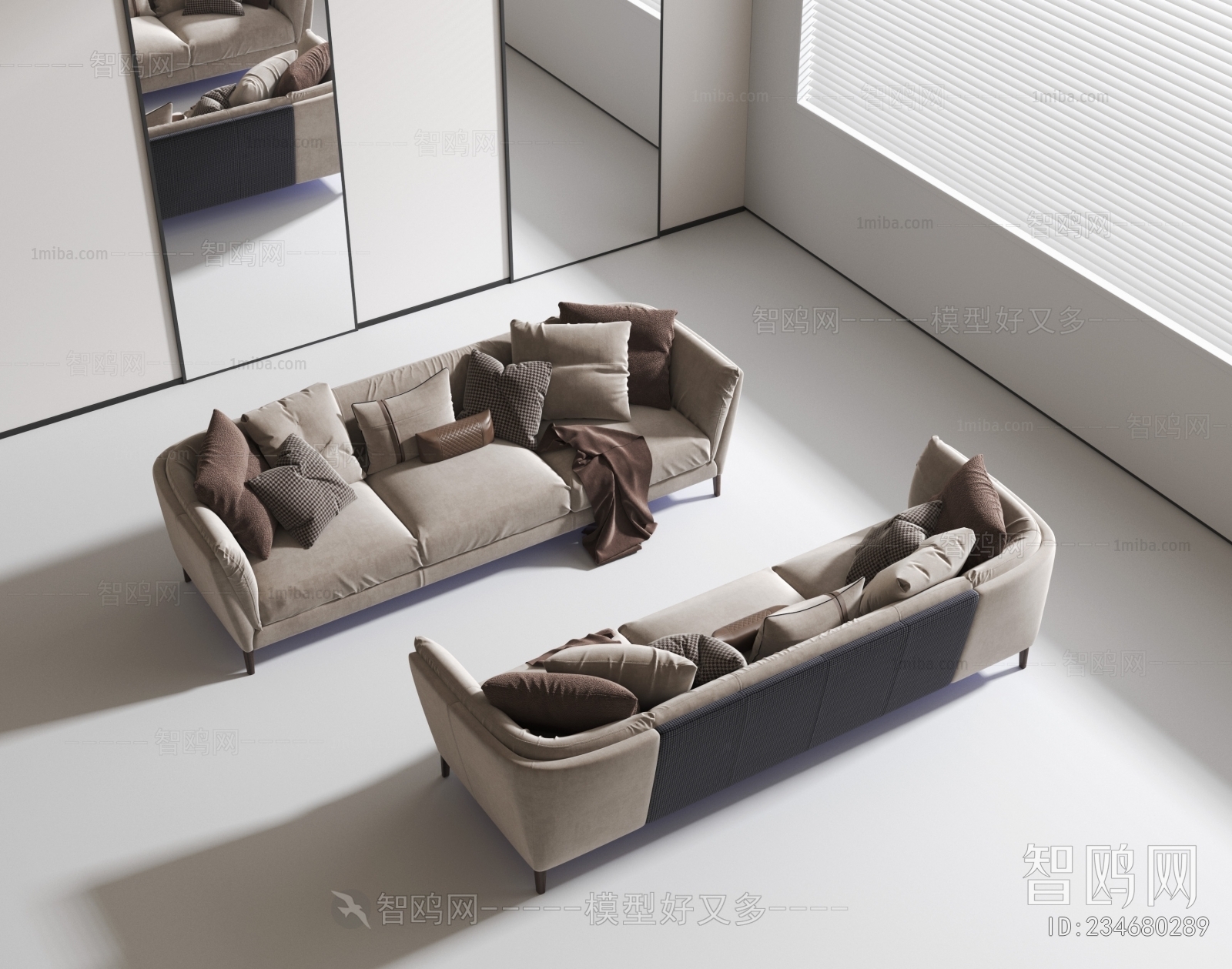 Modern Three-seat Sofa