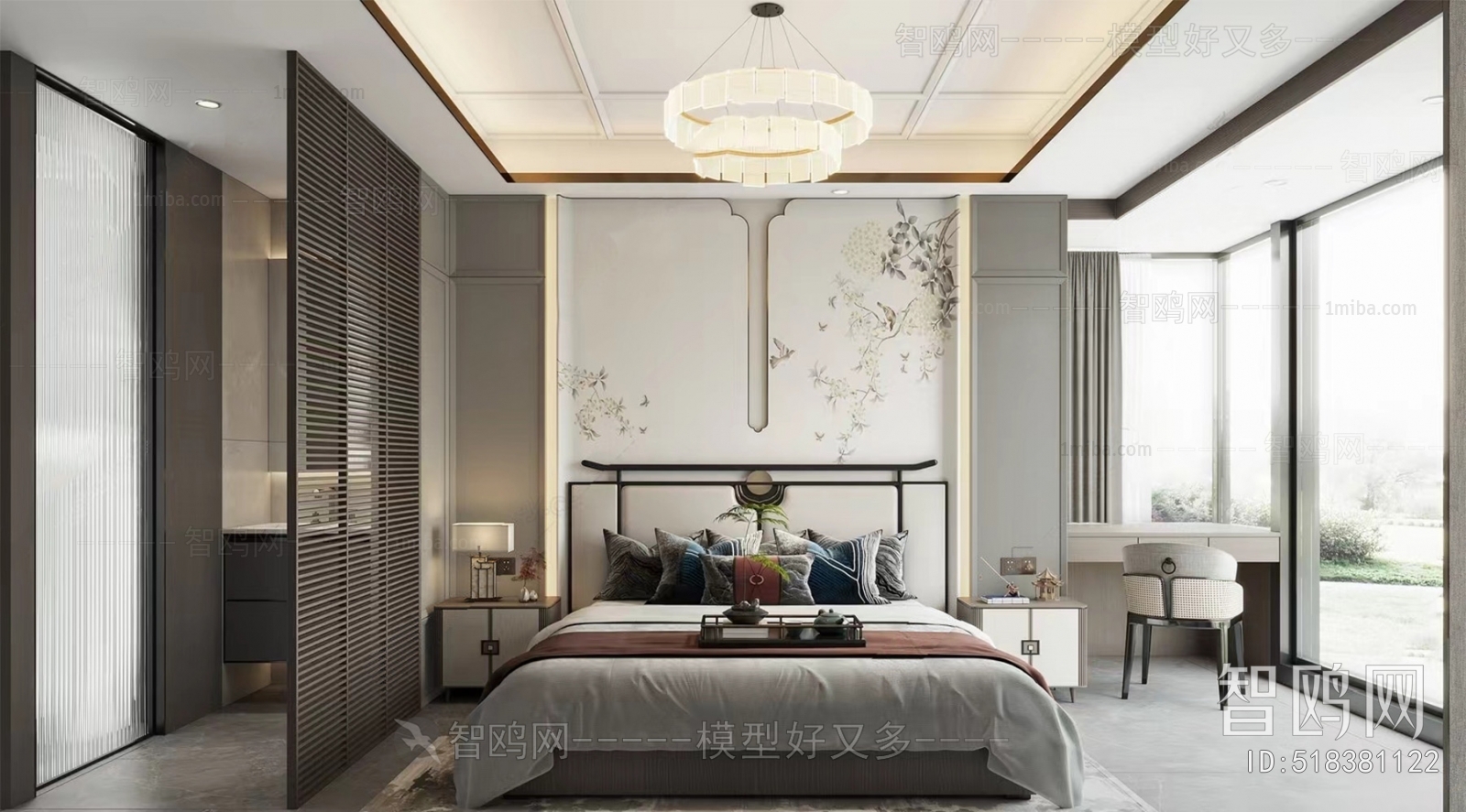 New Chinese Style Bedroom