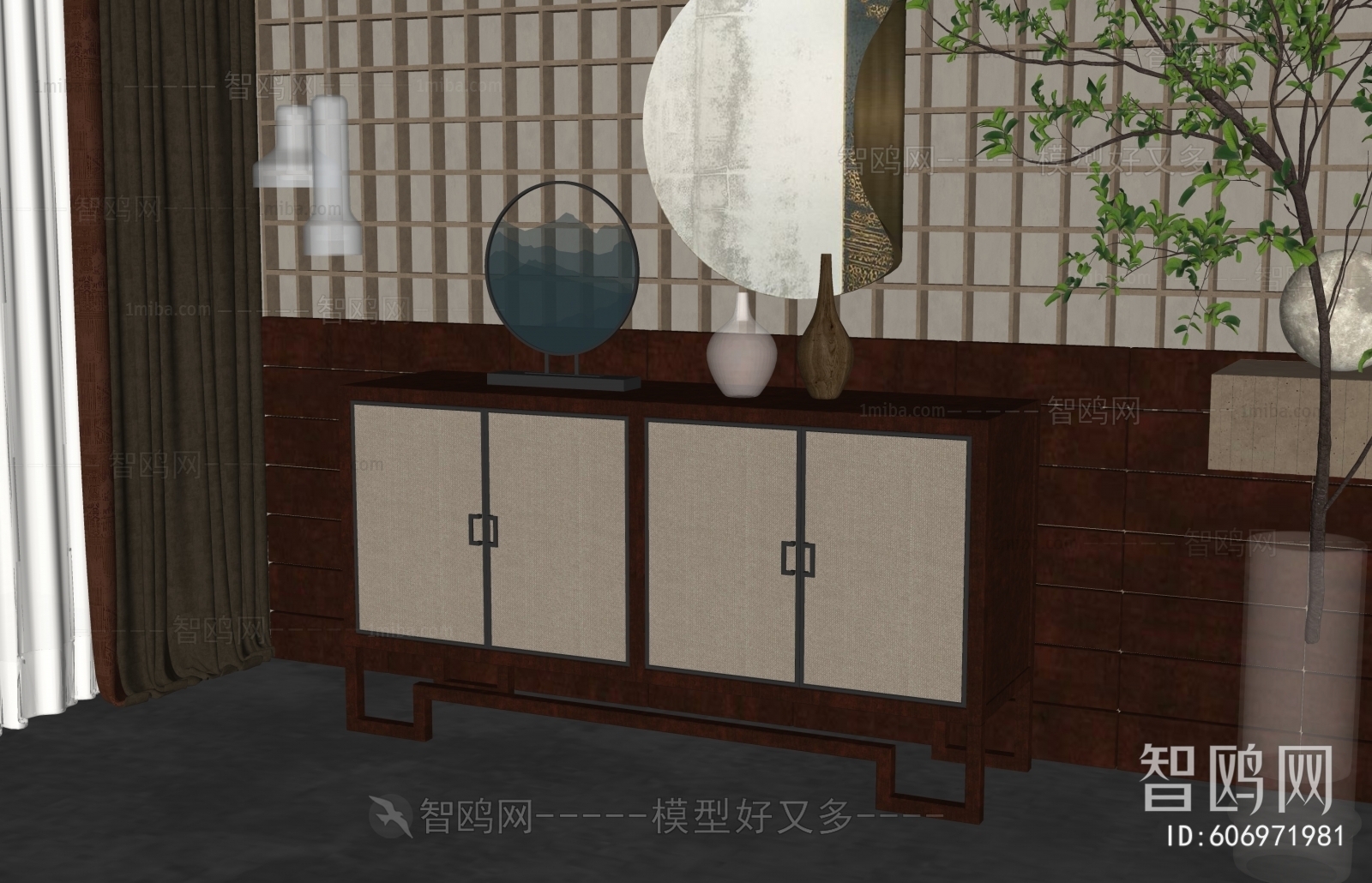 New Chinese Style Side Cabinet/Entrance Cabinet