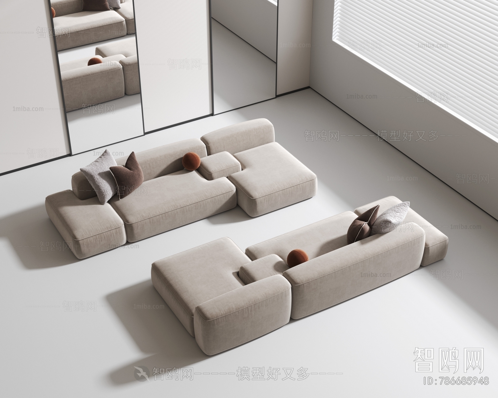 Modern Multi Person Sofa