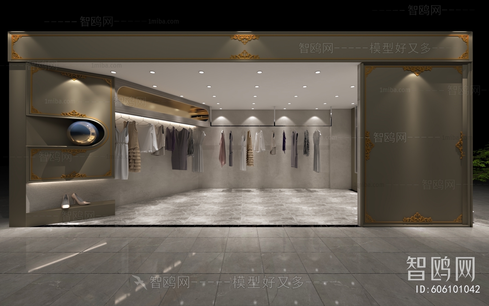 Modern Industrial Style Clothing Store