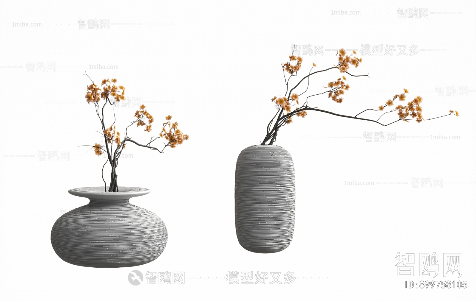 新中式植物花瓶摆件