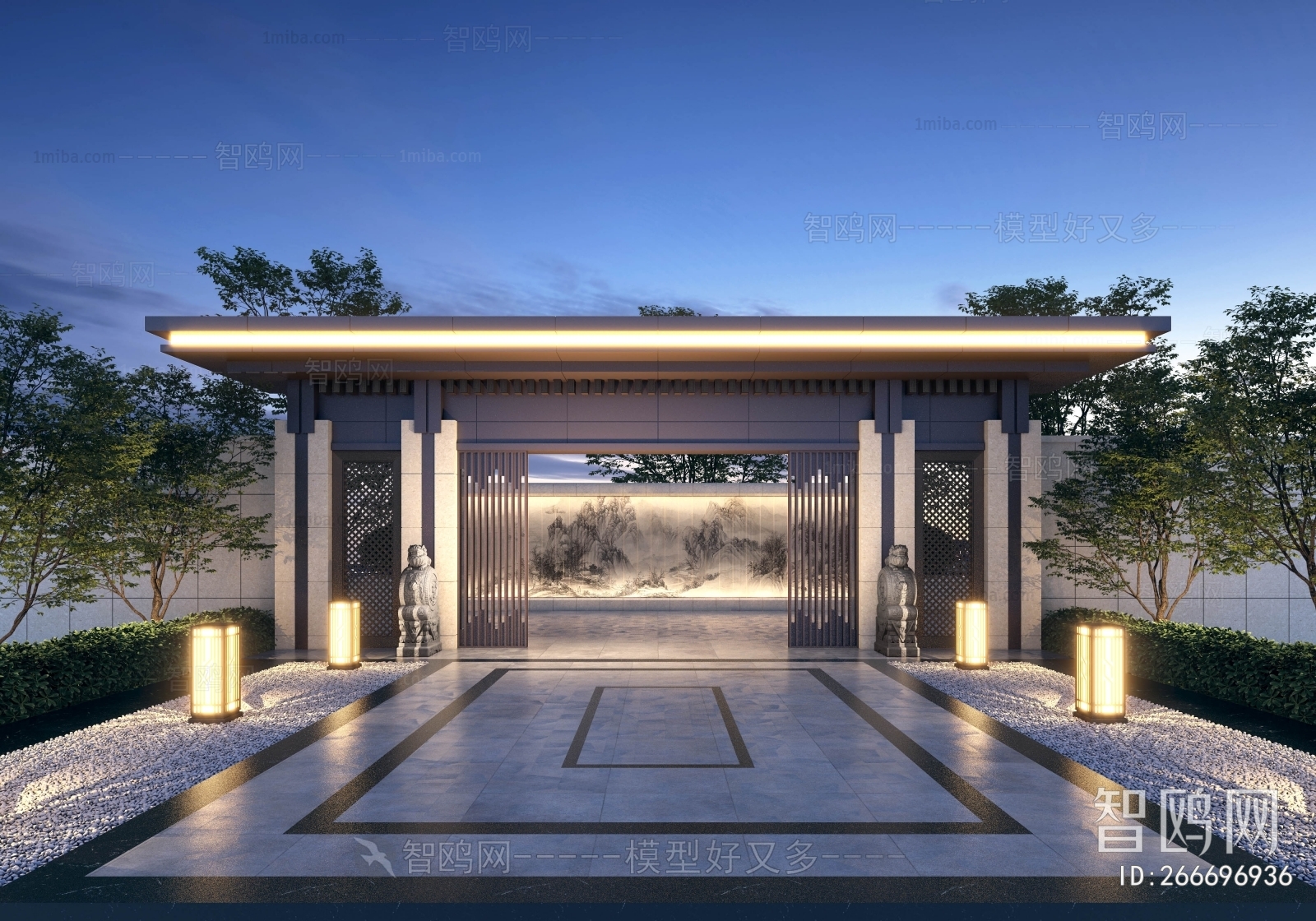 New Chinese Style Courtyard/landscape