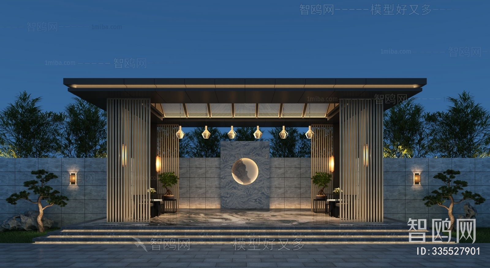 New Chinese Style Courtyard/landscape