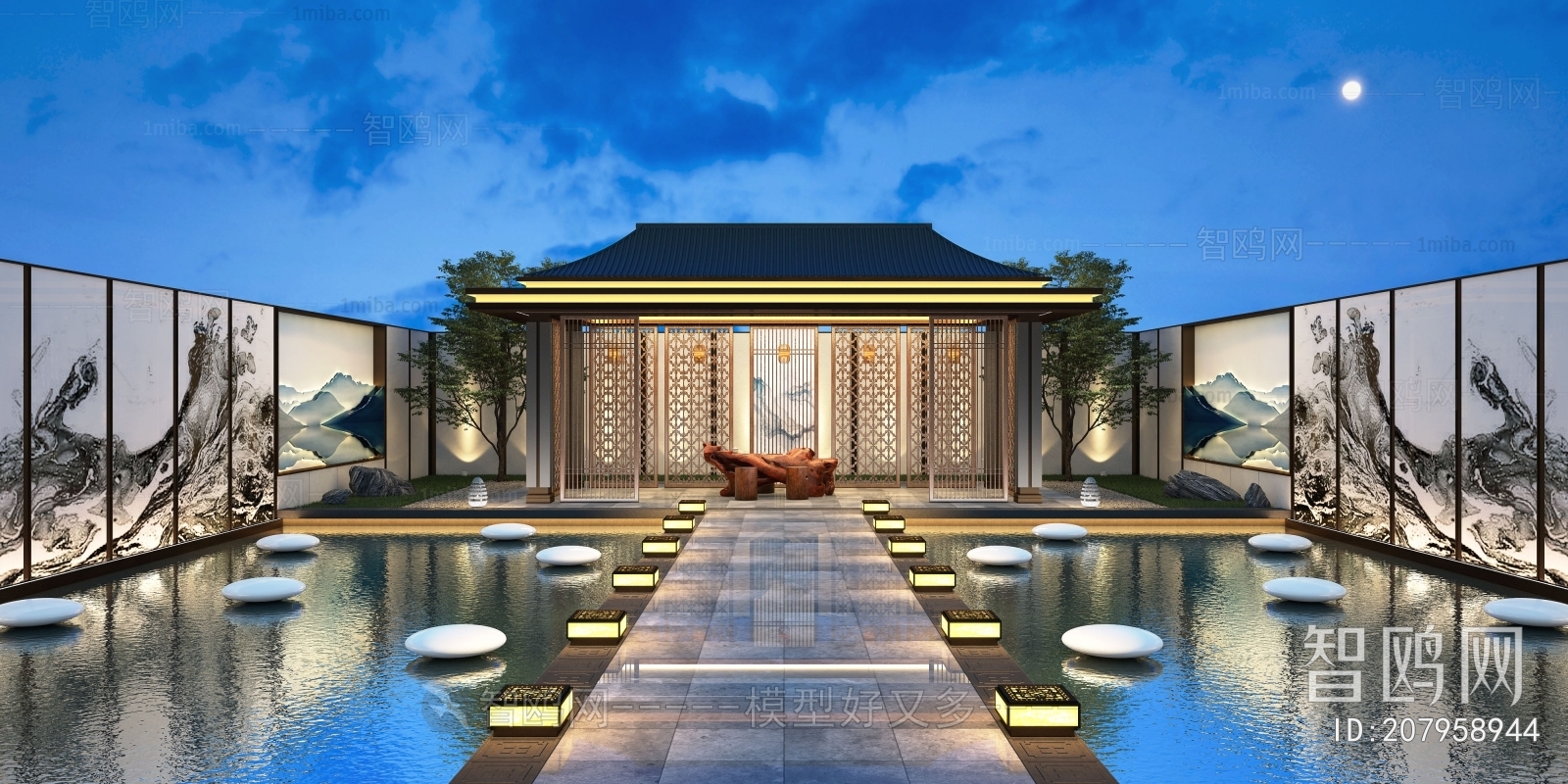 New Chinese Style Courtyard/landscape